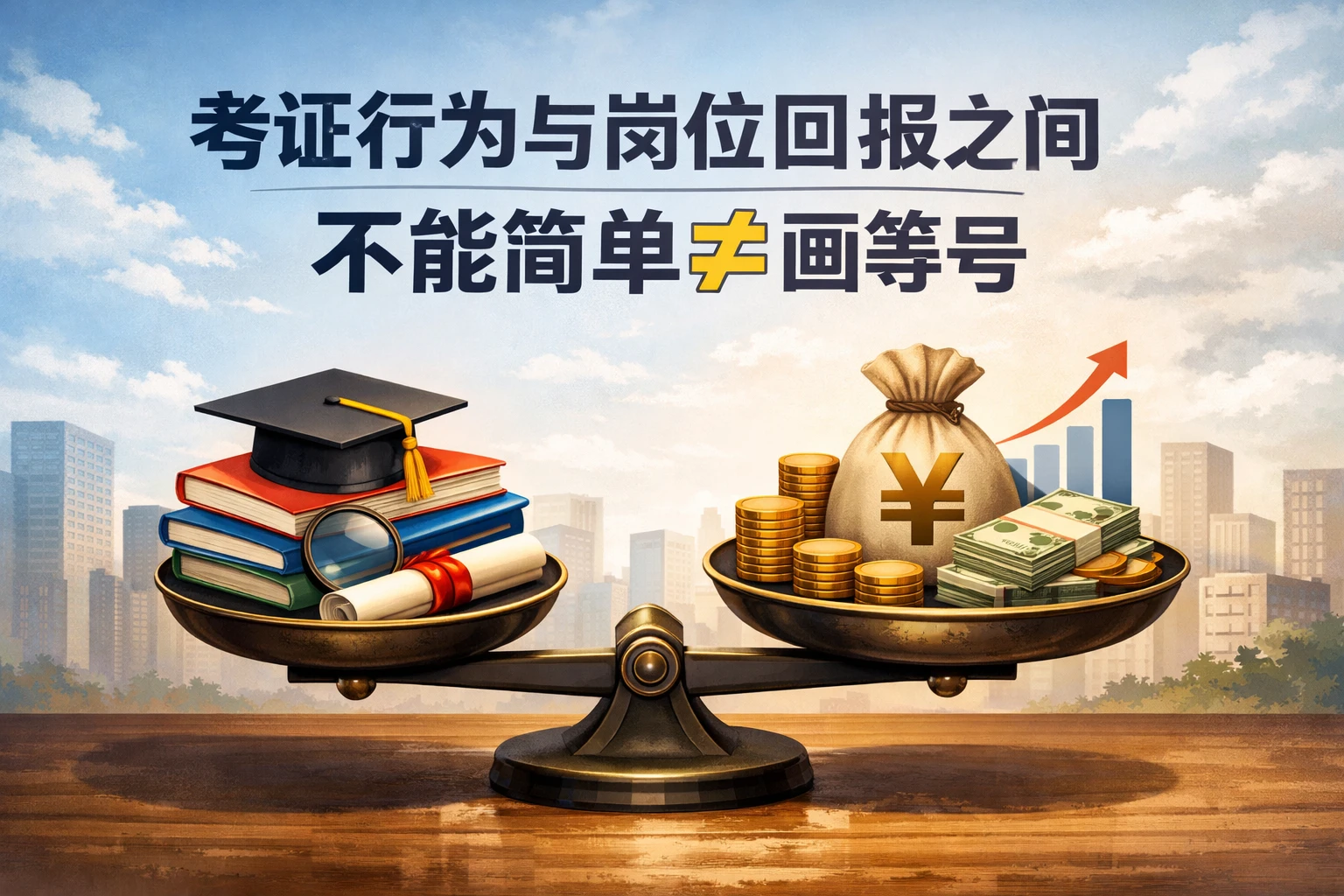 考证行为与岗位回报之间,不能简单画等号