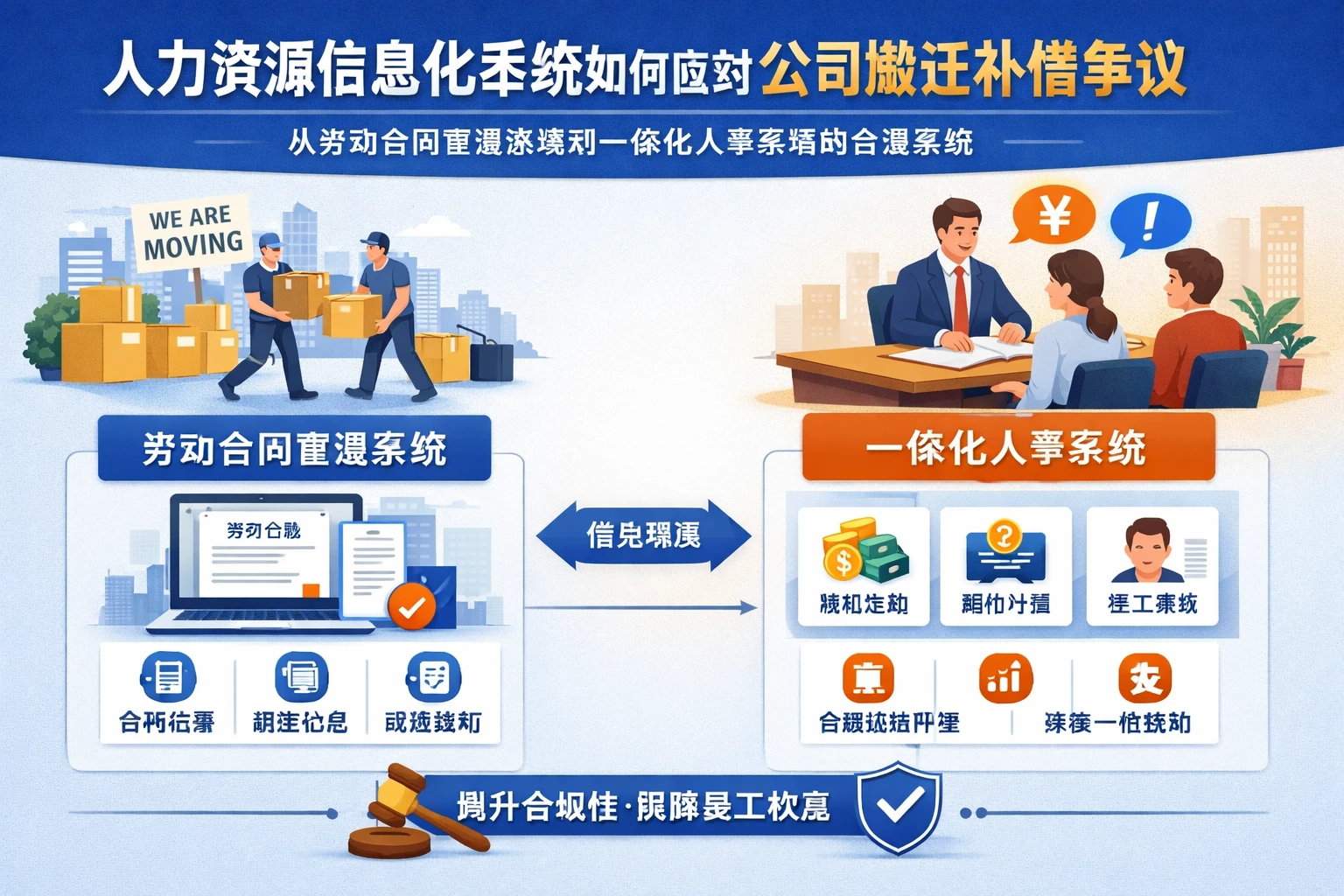 人力资源信息化系统如何应对公司搬迁补偿争议：从劳动合同管理系统到一体化人事系统的合规实践