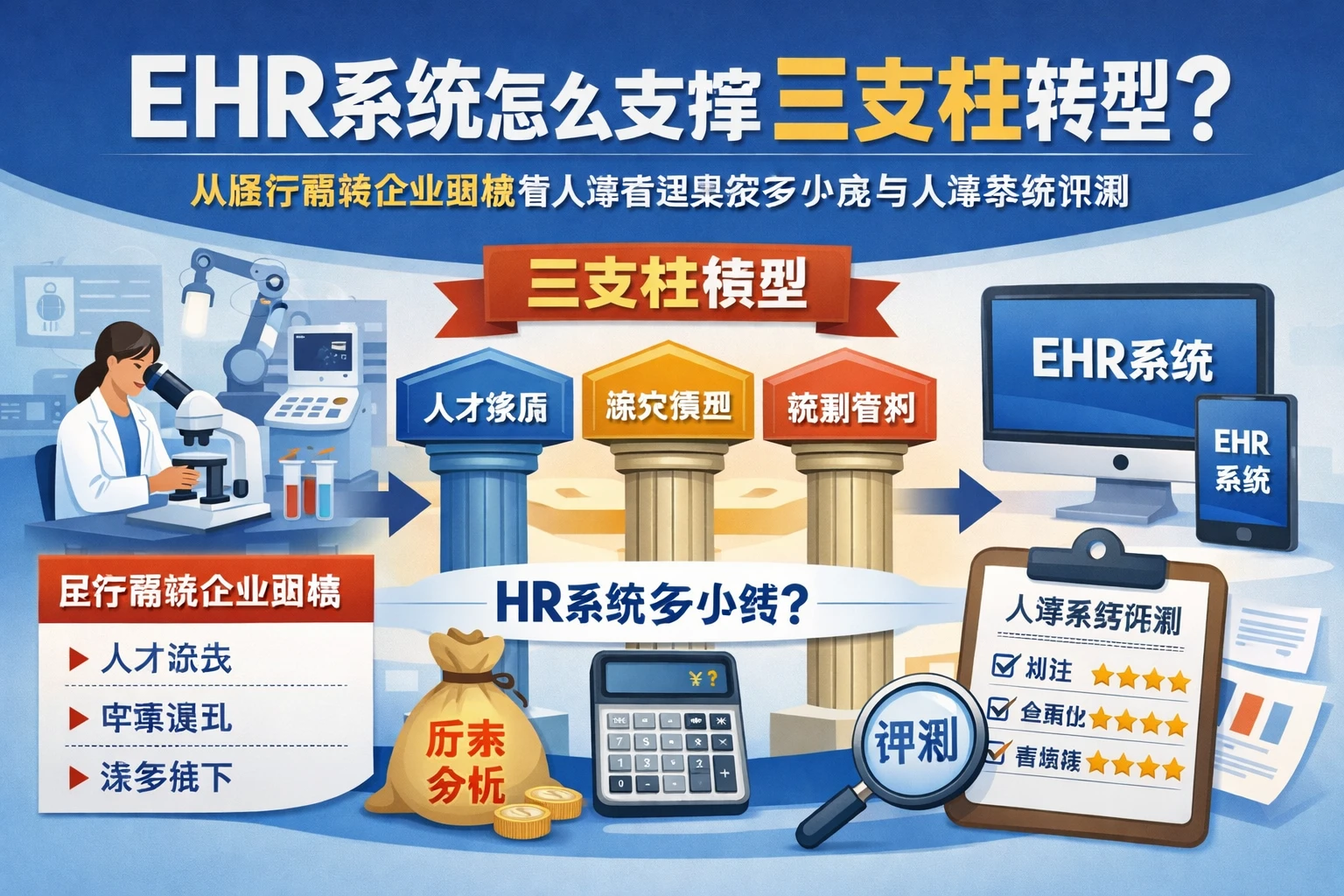 ehr系统怎么支撑三支柱转型？从医疗器械企业困境看人事管理系统多少钱与人事系统评测