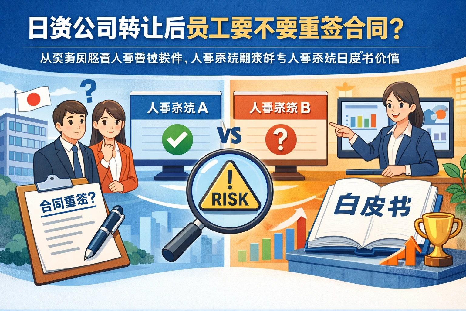 日资公司转让后员工要不要重签合同?从实务风险看人事管理软件、人事系统哪家好与人事系统白皮书价值