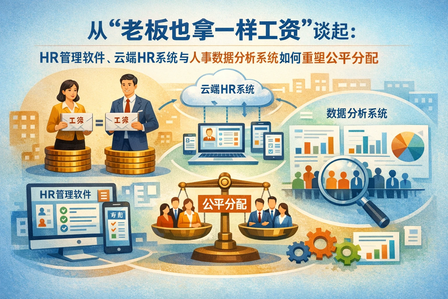 从“老板也拿一样工资”谈起：HR管理软件、云端HR系统与人事数据分析系统如何重塑公平分配