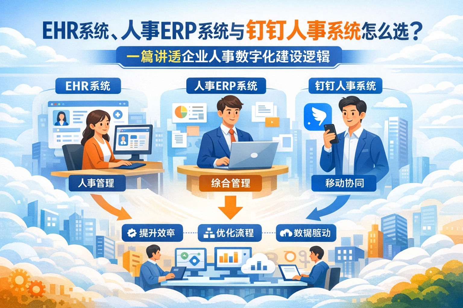ehr系统、人事ERP系统与钉钉人事系统怎么选?一篇讲透企业人事数字化建设逻辑