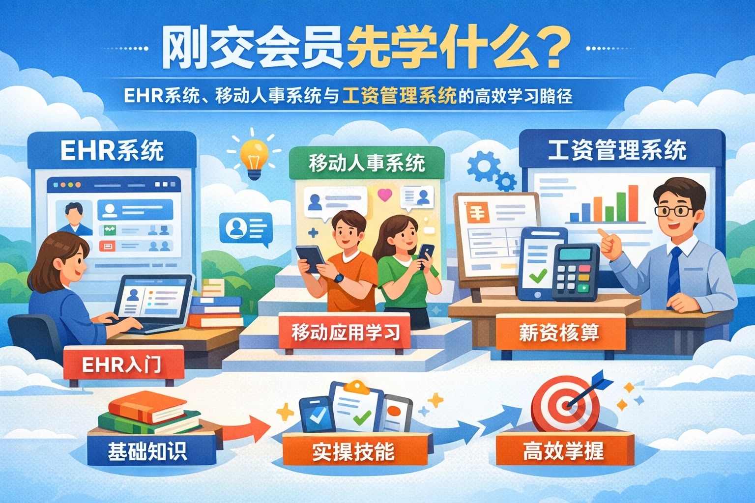 刚交会员先学什么？围绕ehr系统、移动人事系统与工资管理系统的高效学习路径