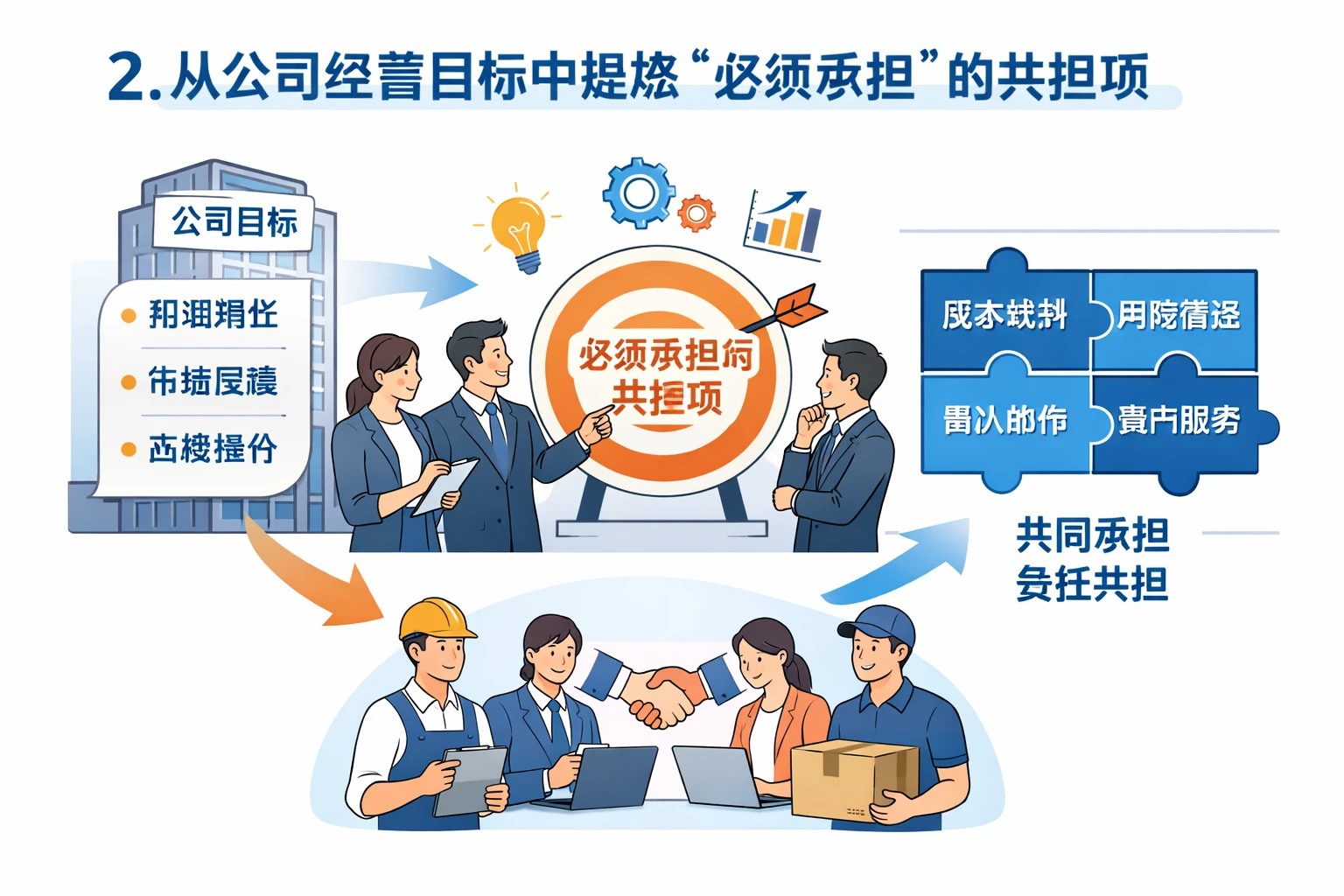 2. 从公司经营目标中提炼“必须承担”的共担项