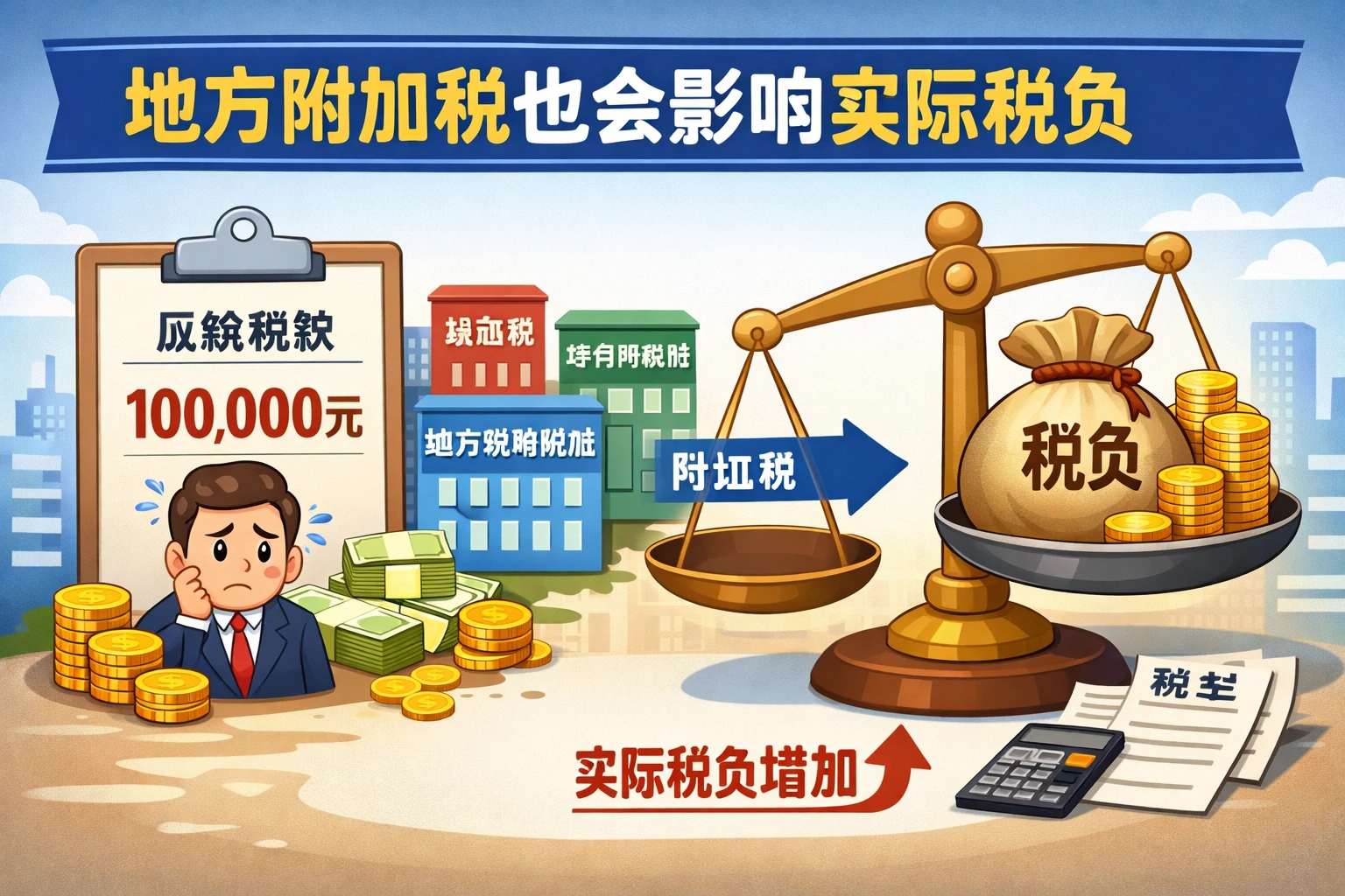 地方附加税也会影响实际税负