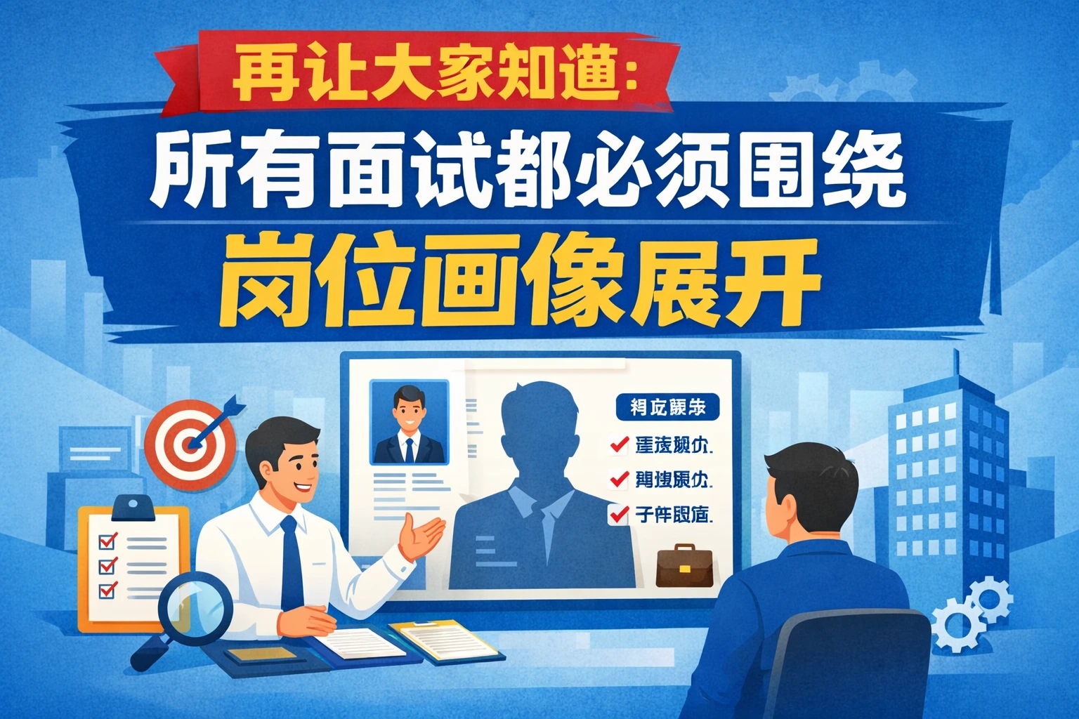 再让大家知道：所有面试都必须围绕岗位画像展开