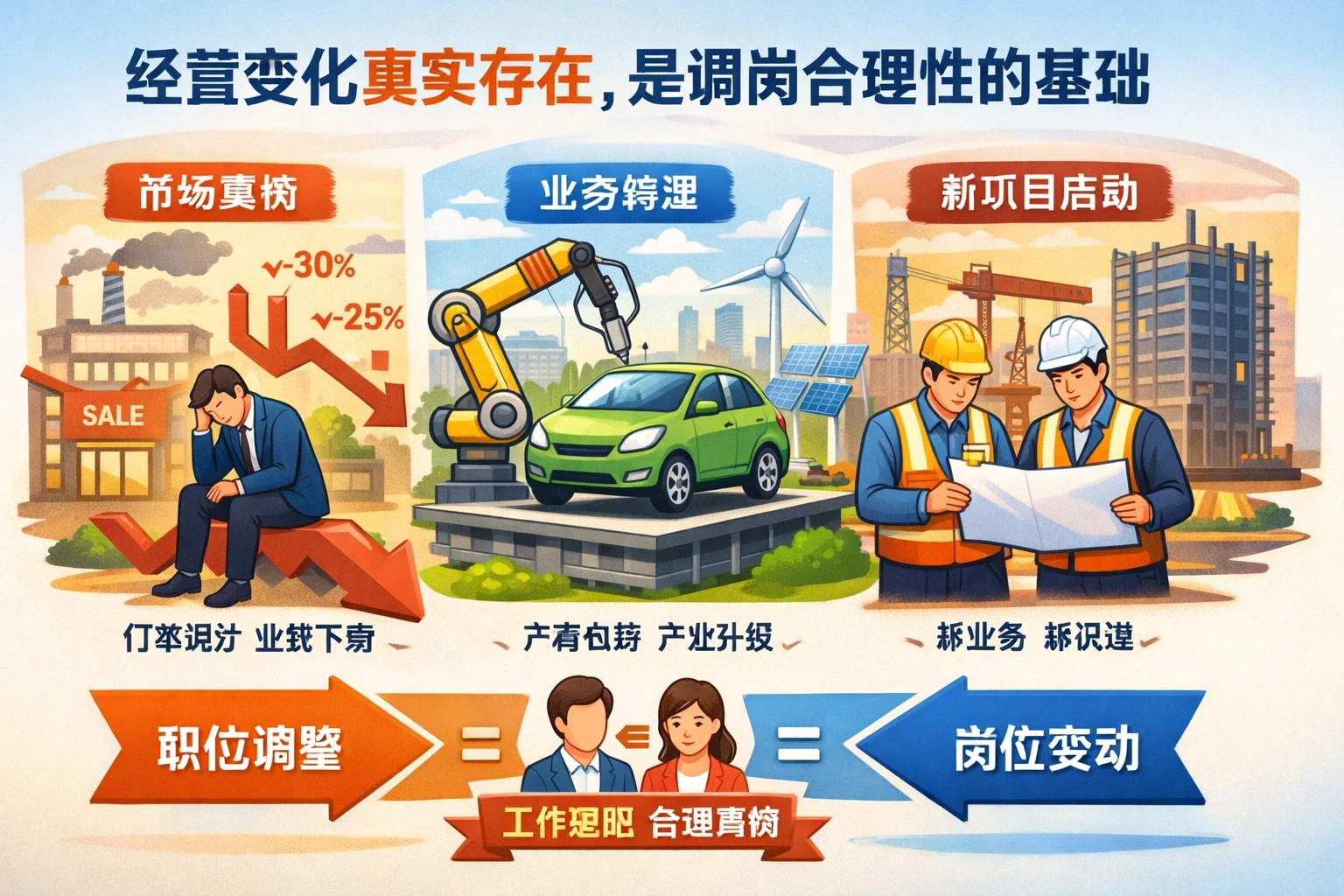 经营变化真实存在，是调岗合理性的基础