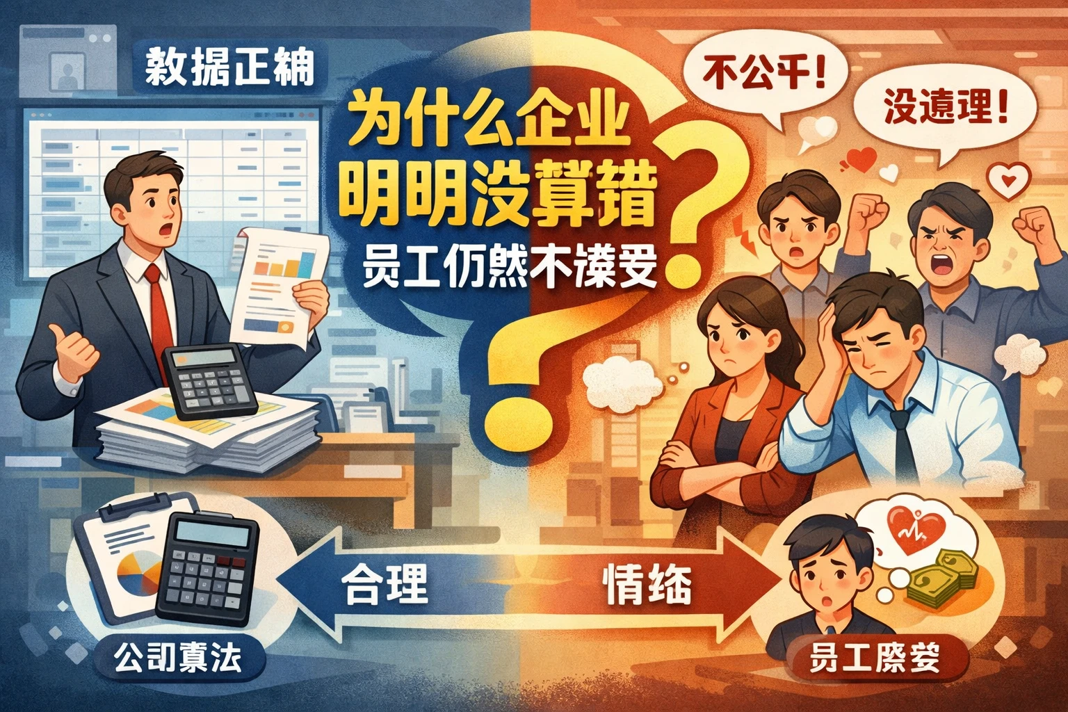 为什么企业明明没算错,员工仍然不接受