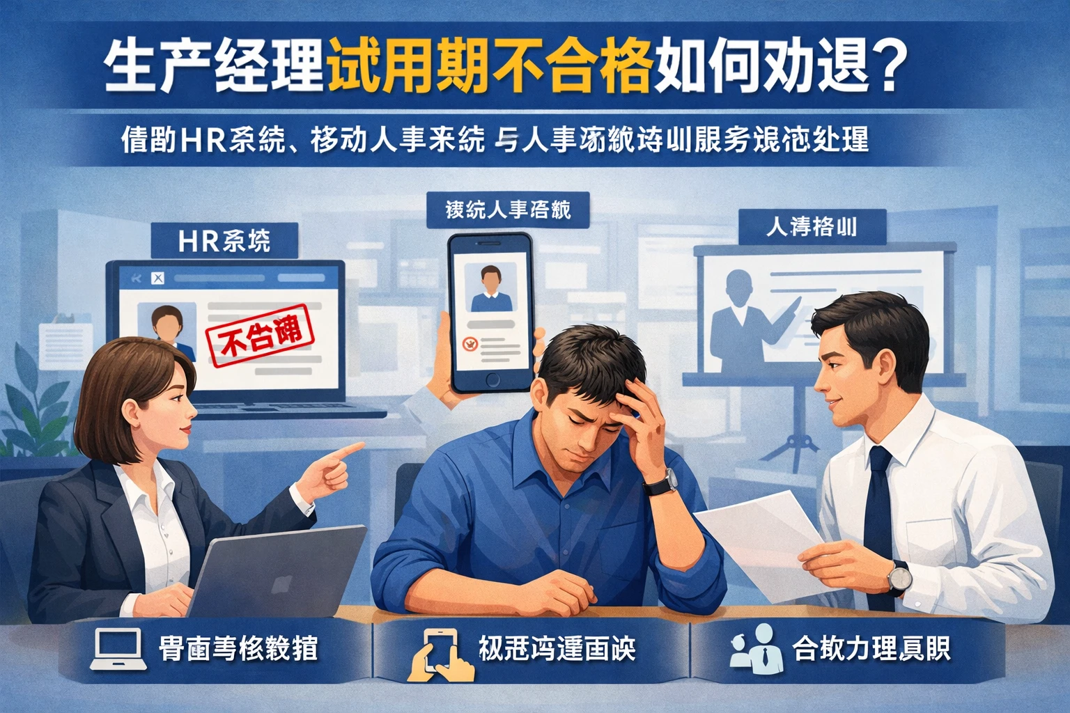 生产经理试用期不合格如何劝退？借助HR系统、移动人事系统与人事系统培训服务规范处理