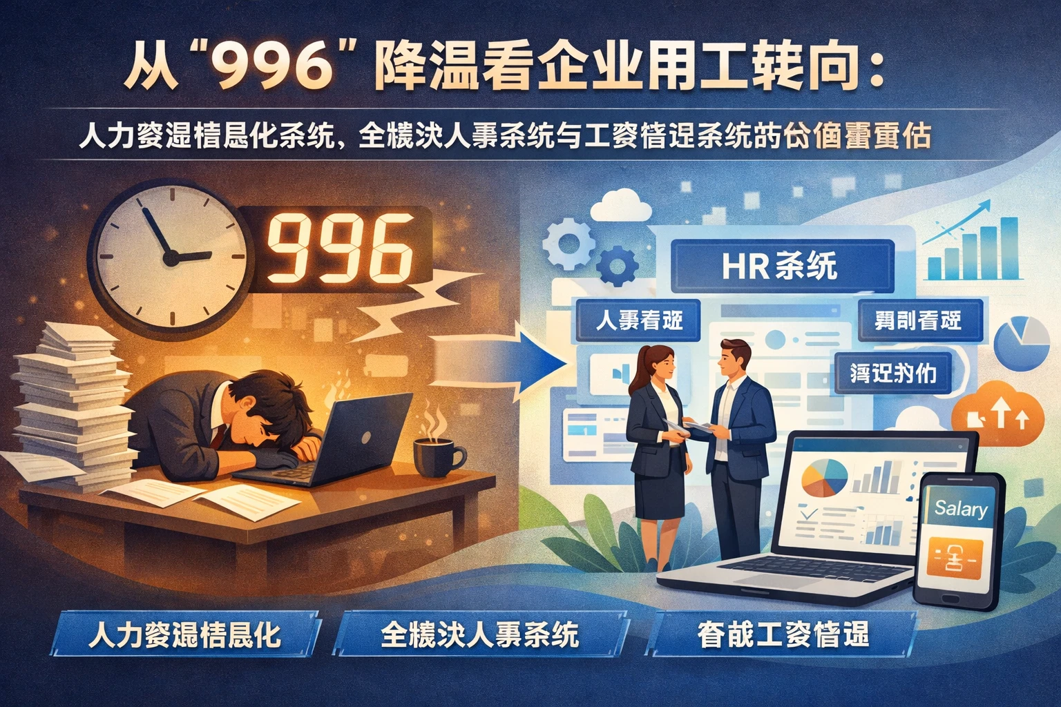 从“996”降温看企业用工转向：人力资源信息化系统、全模块人事系统与工资管理系统的价值重估
