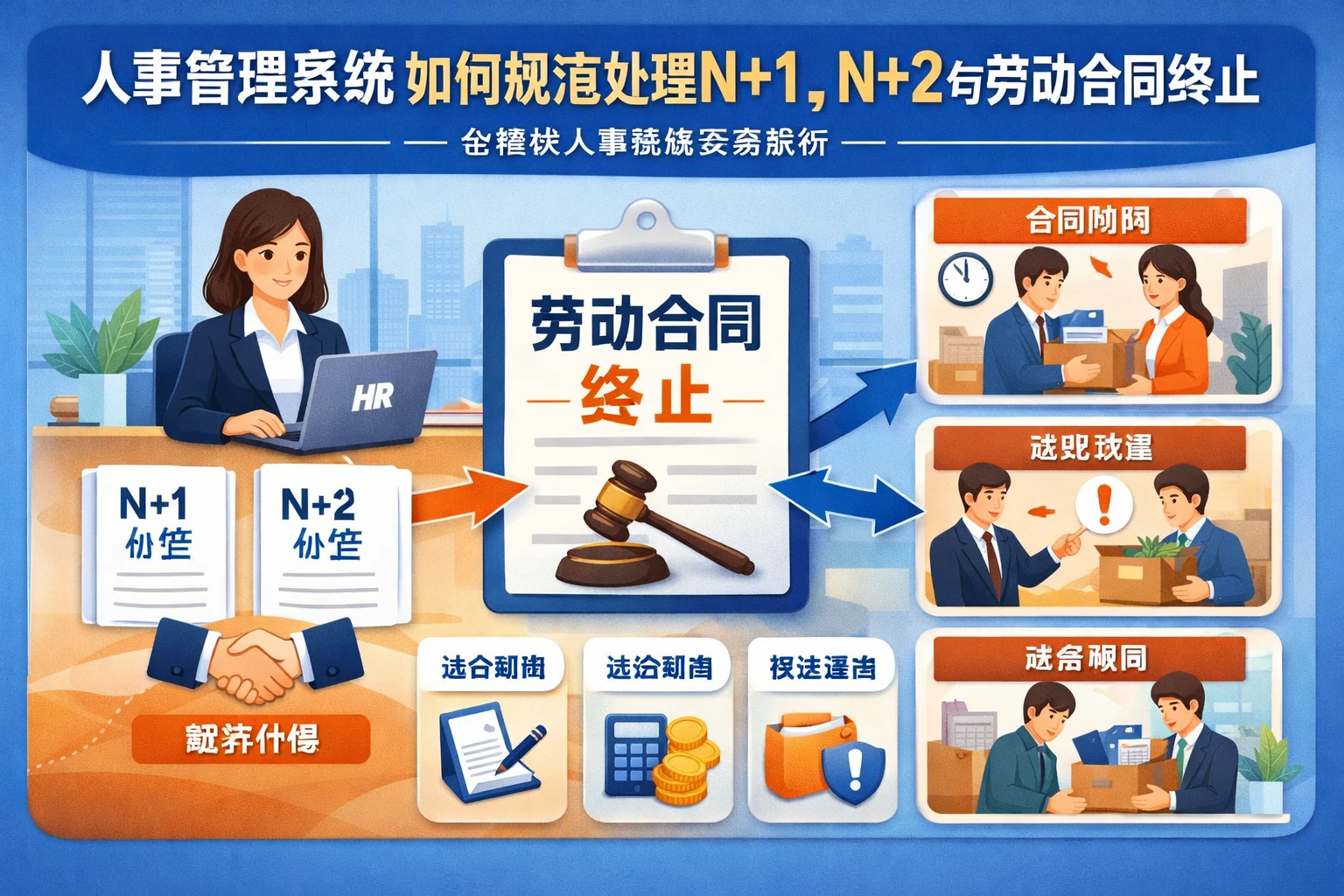人事管理系统如何规范处理N+1、N+2与劳动合同终止——全模块人事系统实务解析