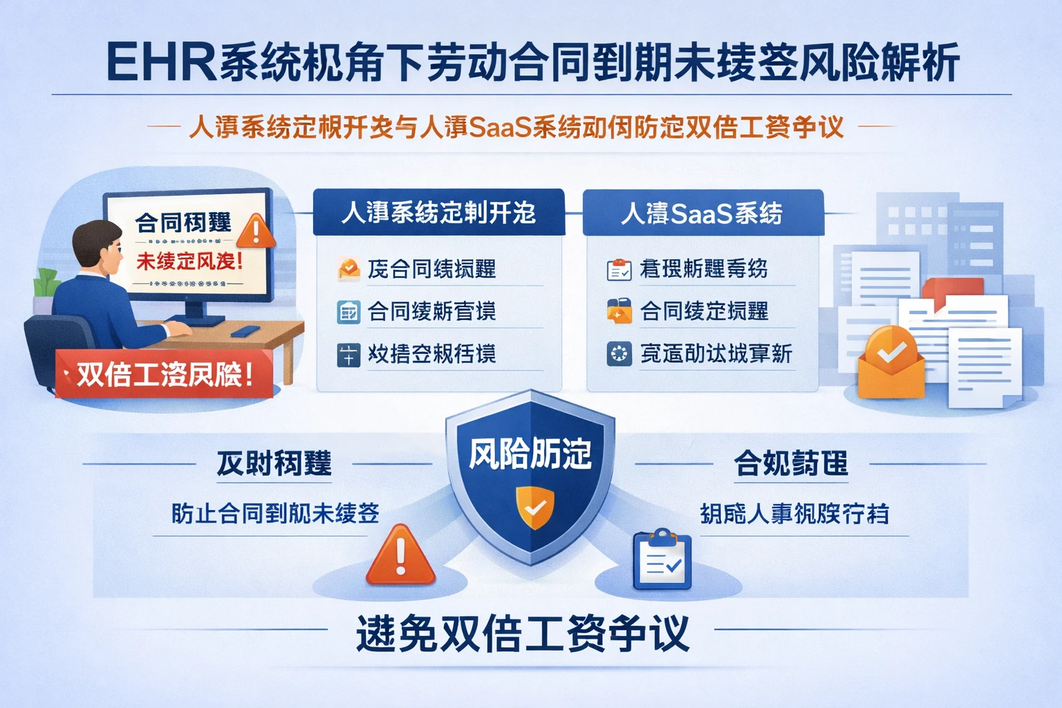 ehr系统视角下劳动合同到期未续签风险解析:人事系统定制开发与人事SaaS系统如何防范双倍工资争议