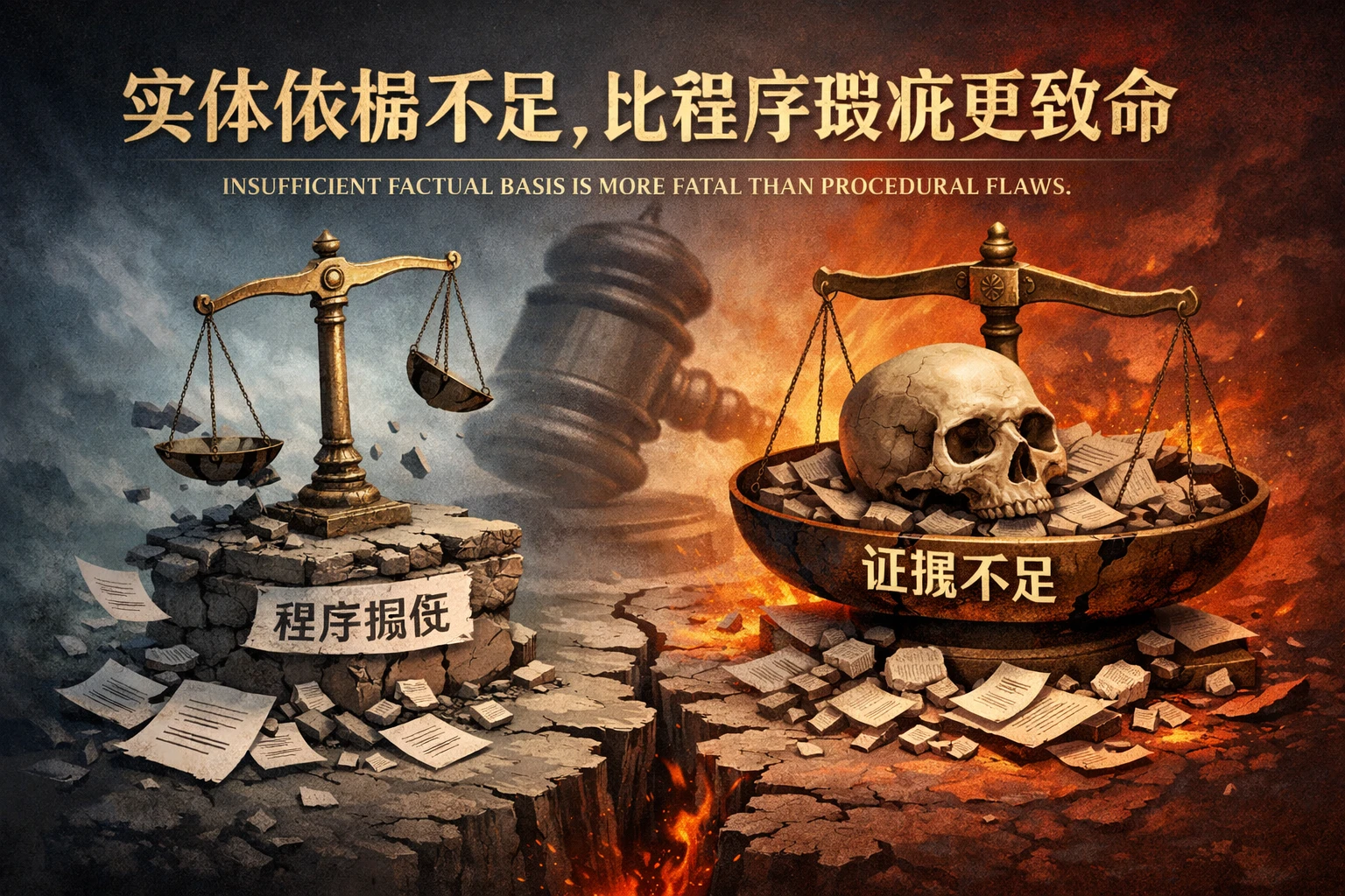 实体依据不足，比程序瑕疵更致命