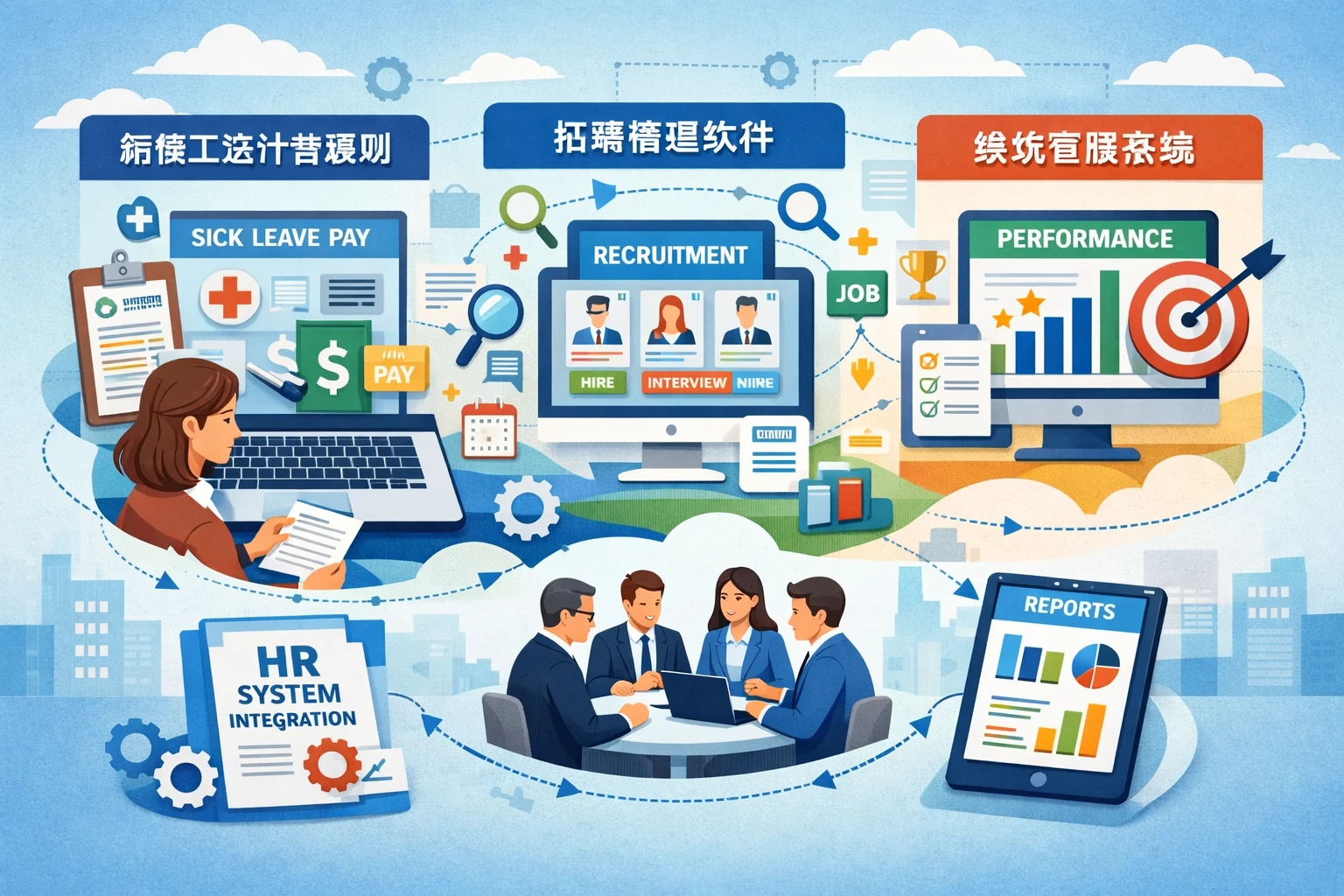 人力资源系统视角下的病假工资计算规则与招聘管理软件、绩效管理系统协同应用