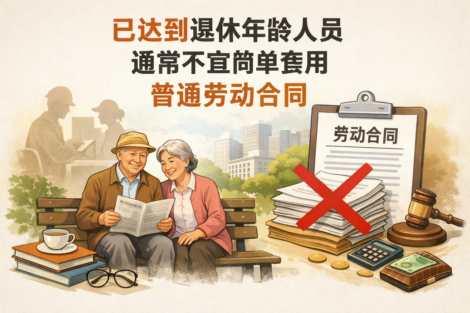 已达到退休年龄人员，通常不宜简单套用普通劳动合同