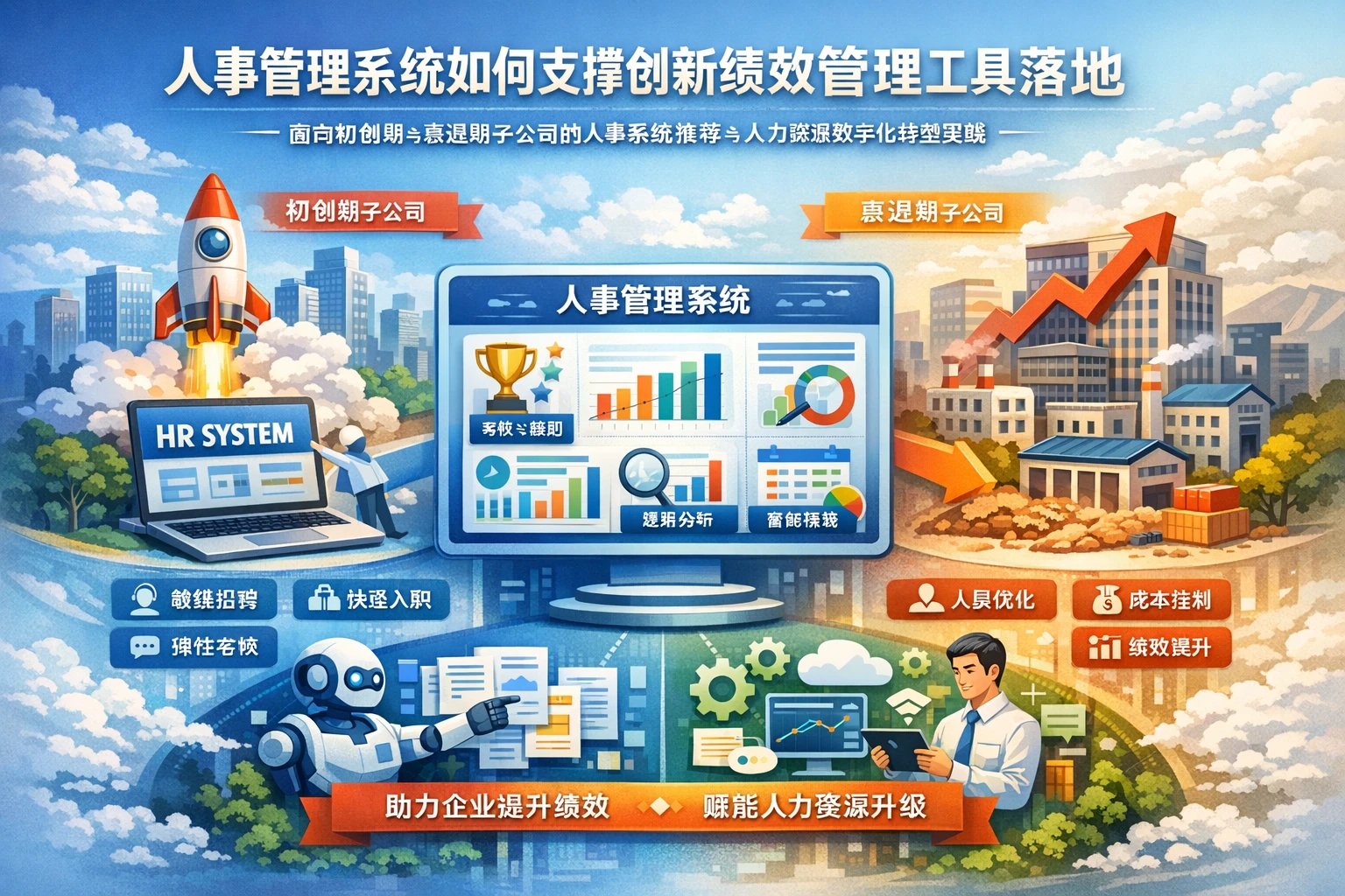 人事管理系统如何支撑创新绩效管理工具落地：面向初创期与衰退期子公司的人事系统推荐与人力资源数字化转型实践