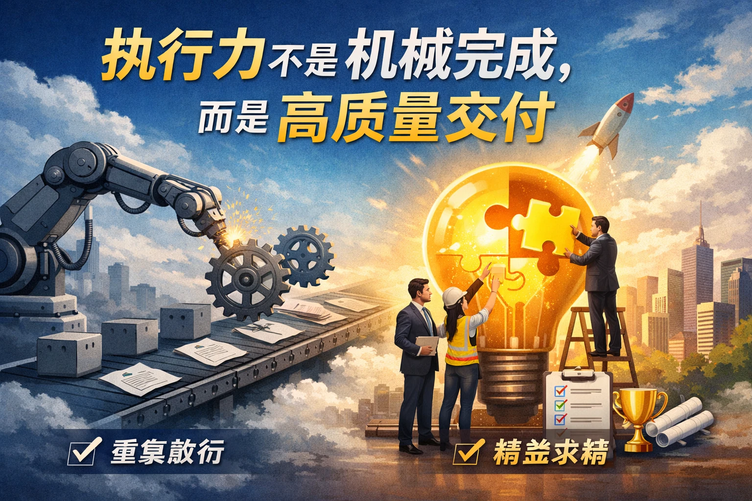 执行力不是机械完成，而是高质量交付