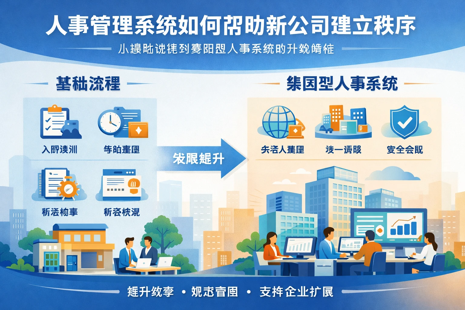 人事管理系统如何帮助新公司建立秩序:从基础流程到集团型人事系统的升级路径