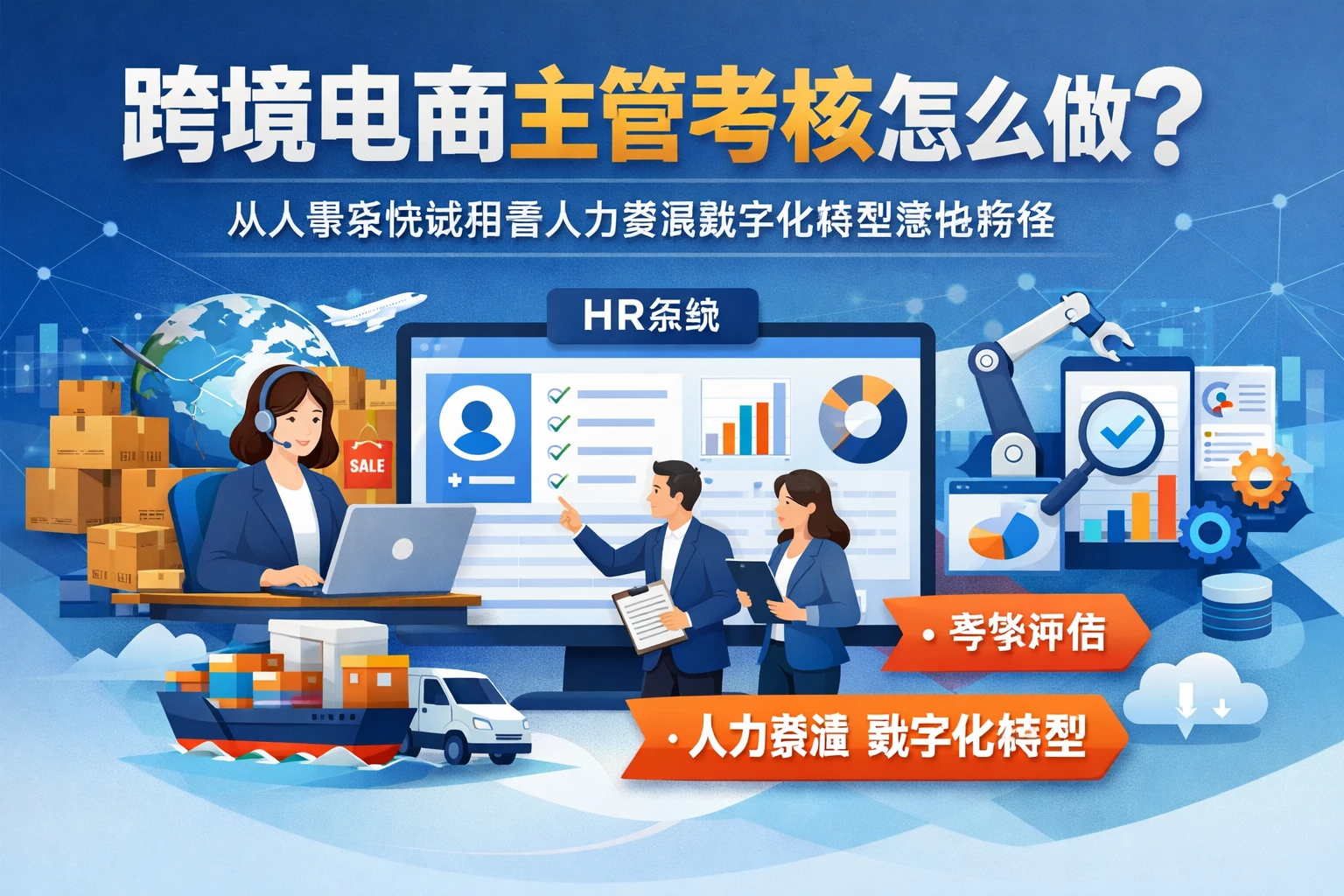 跨境电商主管考核怎么做?从人事系统试用看人力资源数字化转型落地路径