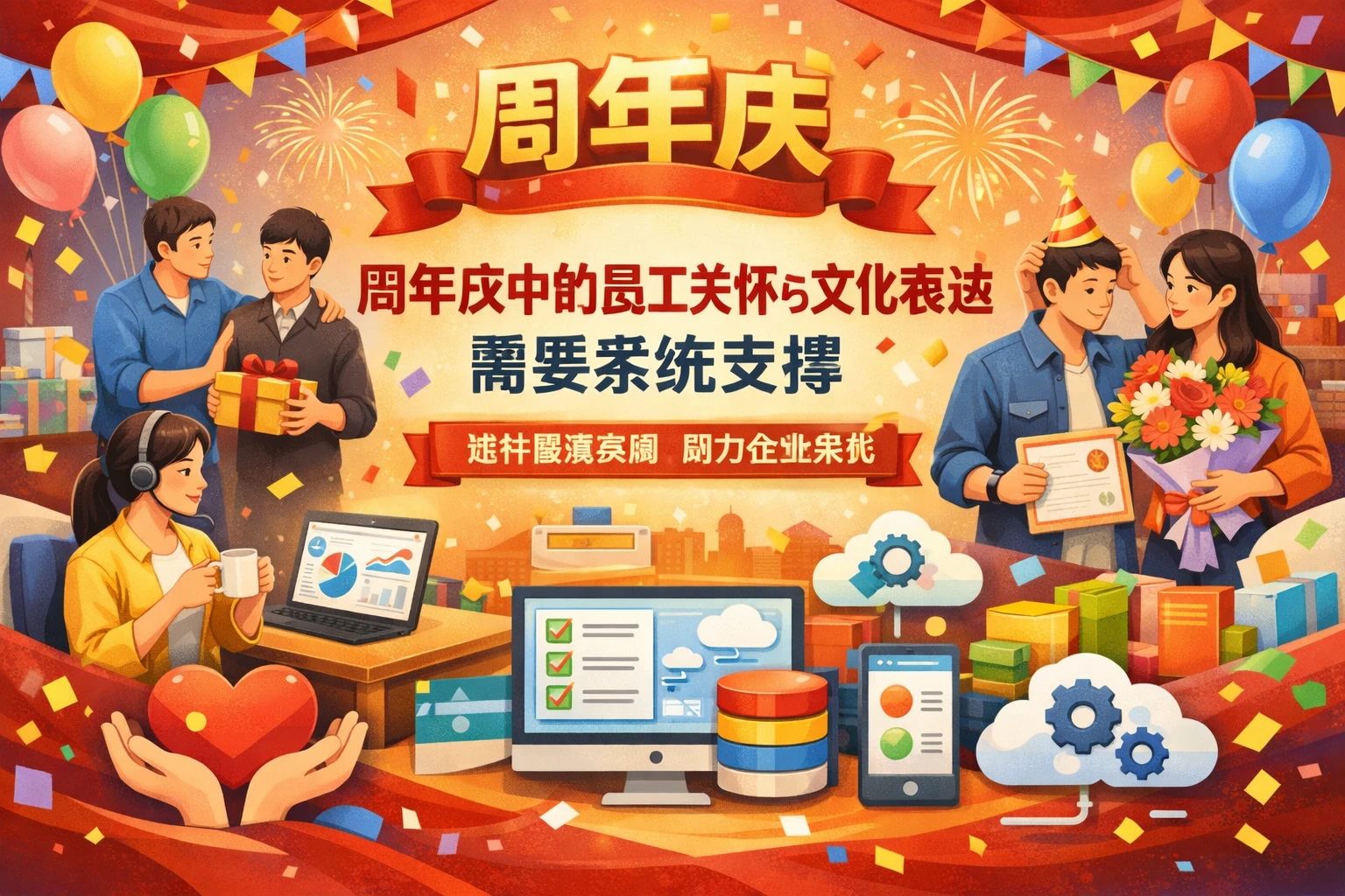 周年庆中的员工关怀与文化表达，需要系统支撑