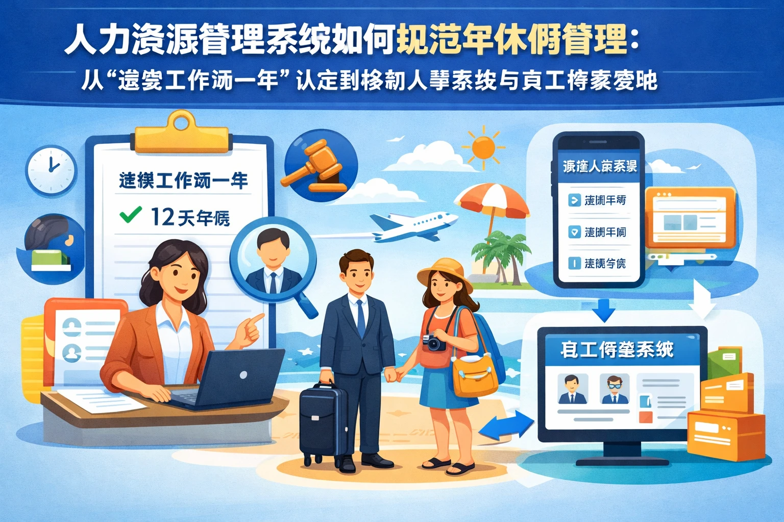 人力资源管理系统如何规范年休假管理：从“连续工作满一年”认定到移动人事系统与员工档案系统落地