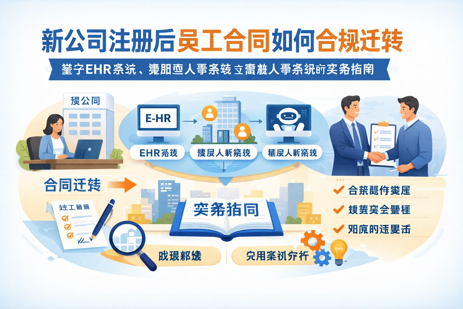 新公司注册后员工合同如何合规迁转:基于ehr系统、集团型人事系统与智能人事系统的实务指南
