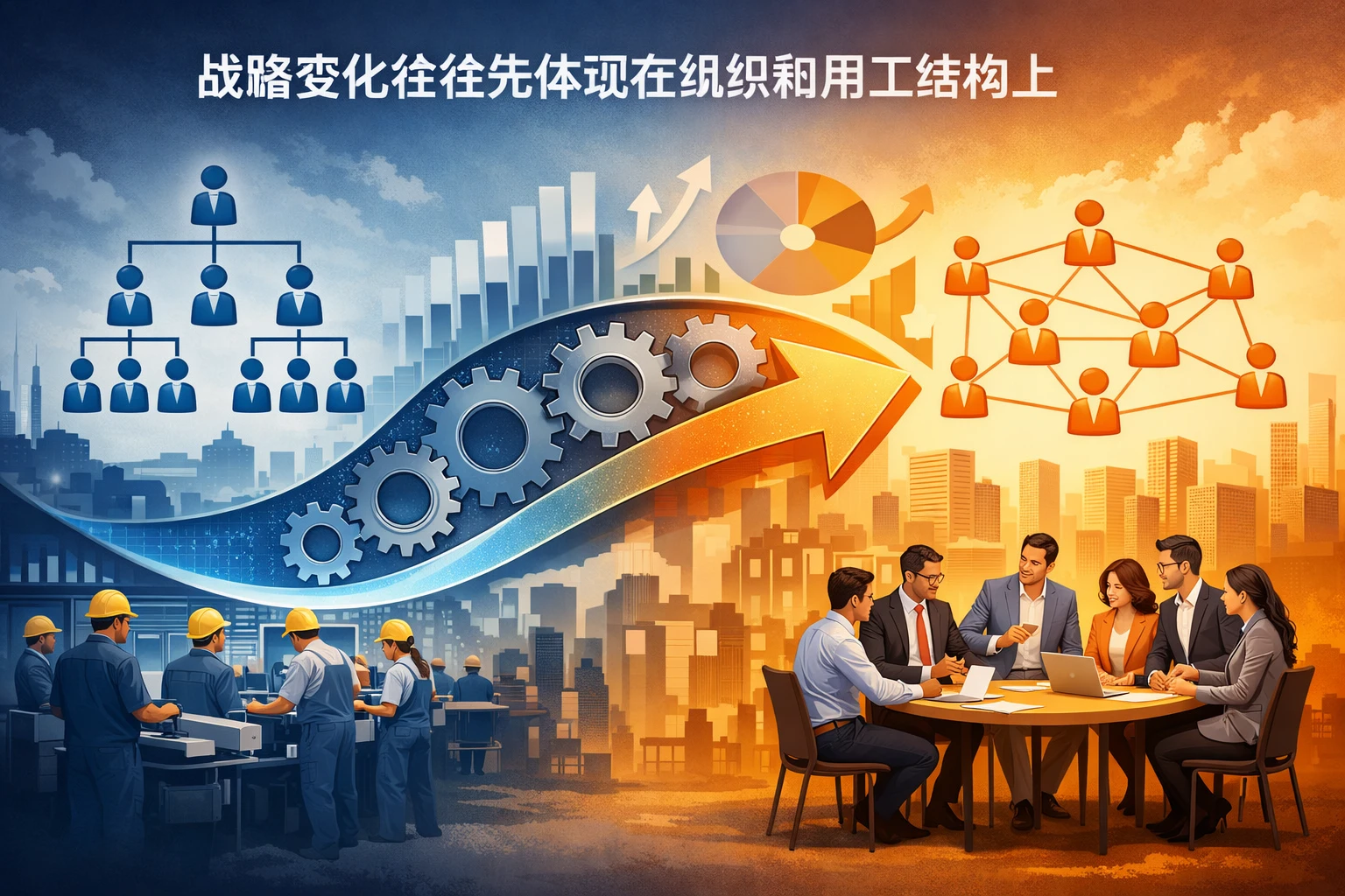 战略变化往往先体现在组织和用工结构上