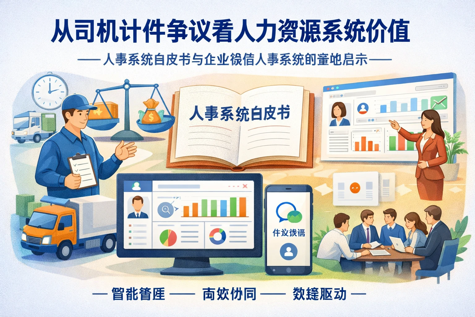 从司机计件争议看人力资源系统价值：人事系统白皮书与企业微信人事系统的落地启示