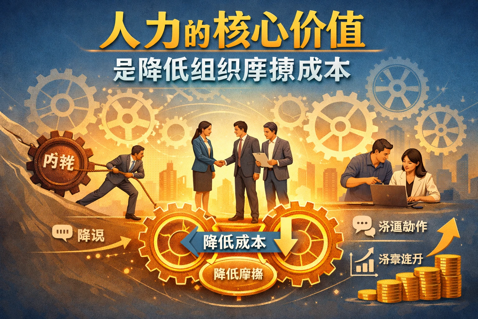 人力的核心价值，是降低组织摩擦成本