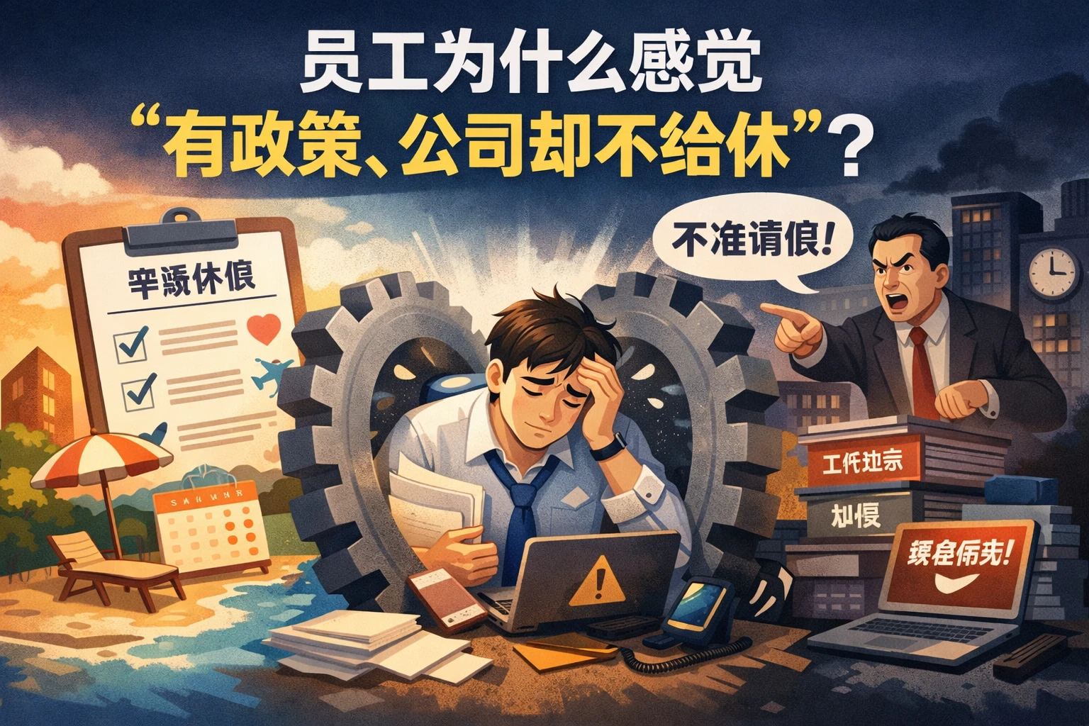 员工为什么感觉“有政策，公司却不给休”