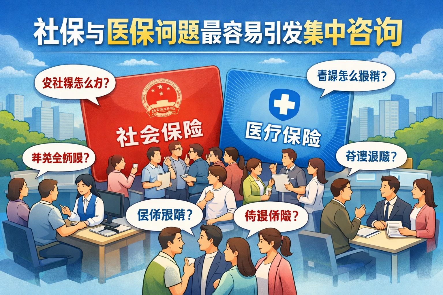 社保与医保问题最容易引发集中咨询