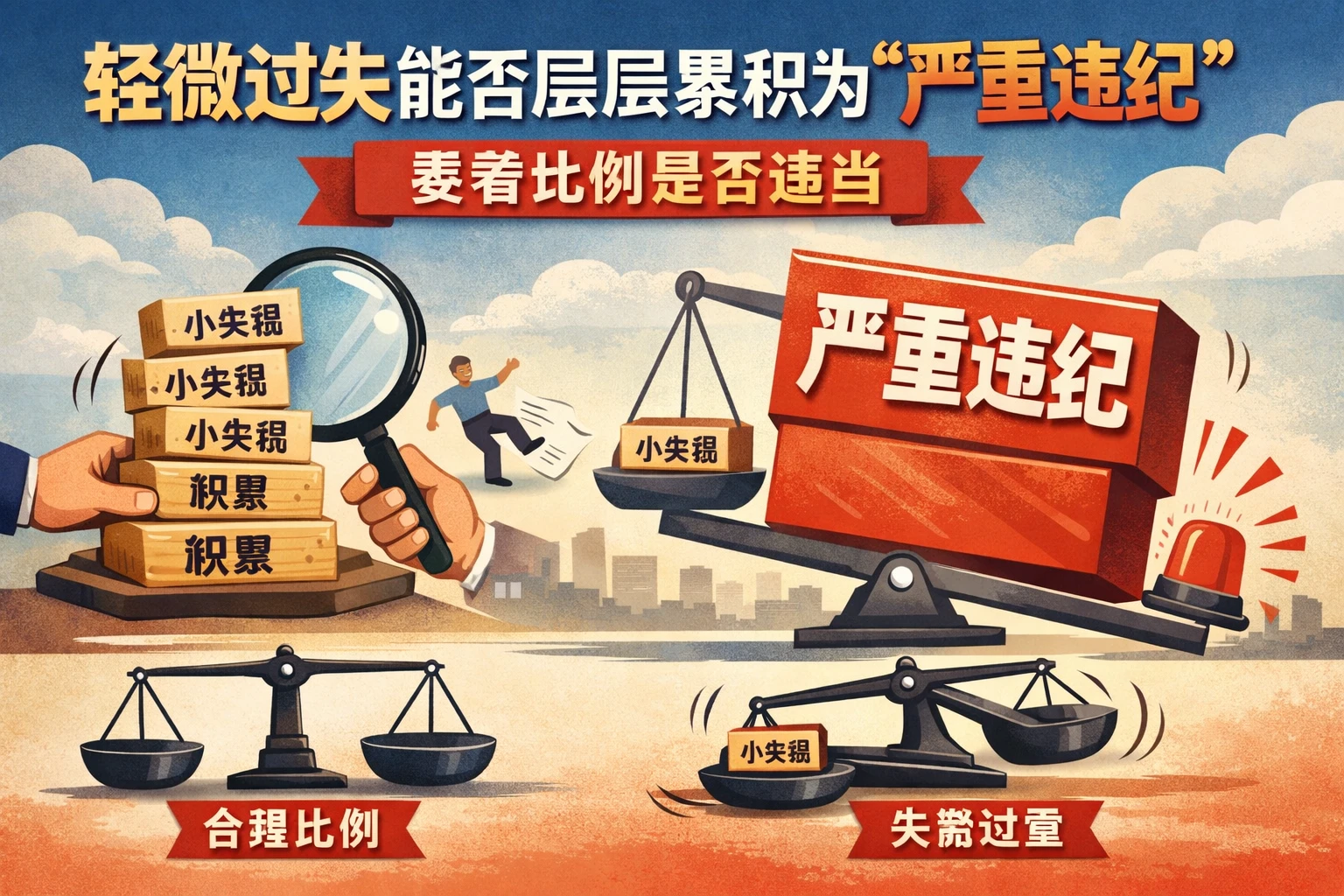 轻微过失能否层层累积为“严重违纪”，要看比例是否适当