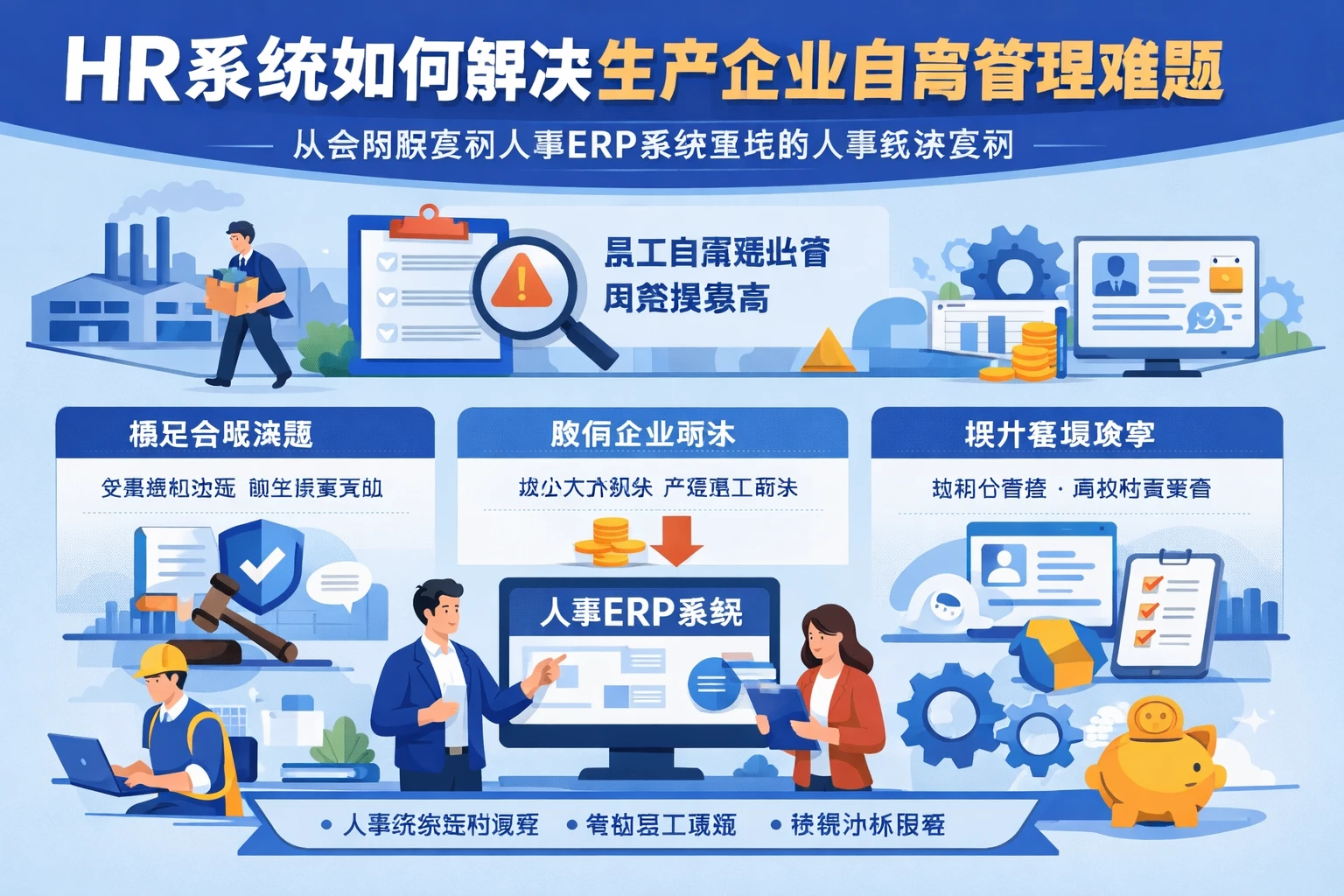 HR系统如何解决生产企业自离管理难题:从合规降本到人事ERP系统落地的人事系统案例