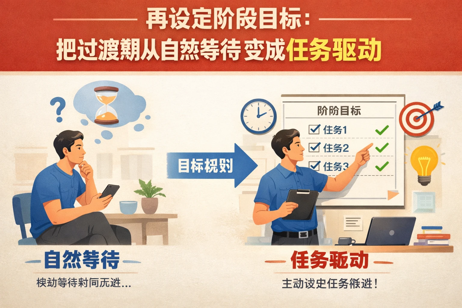 再设定阶段目标：把过渡期从自然等待变成任务驱动