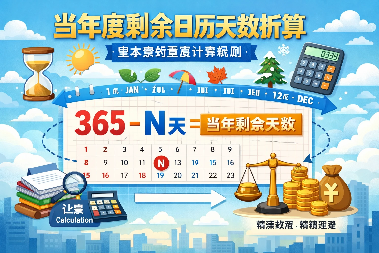 当年度剩余日历天数折算,是本案的重要计算规则