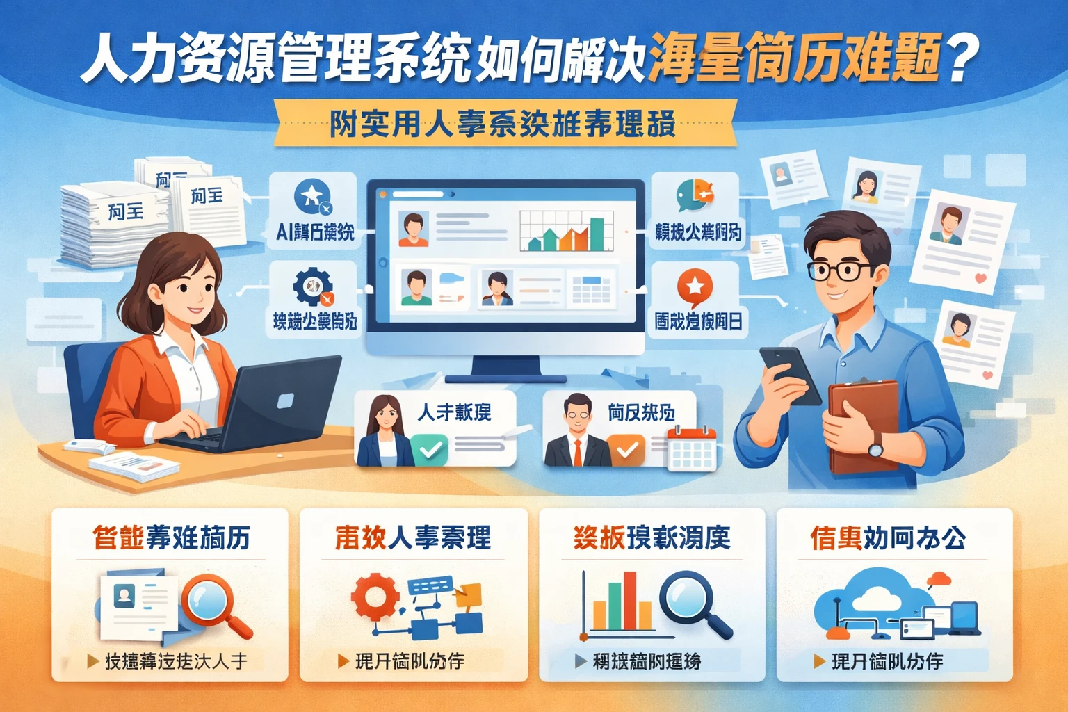 人力资源管理系统如何解决海量简历难题?附实用人事系统推荐思路