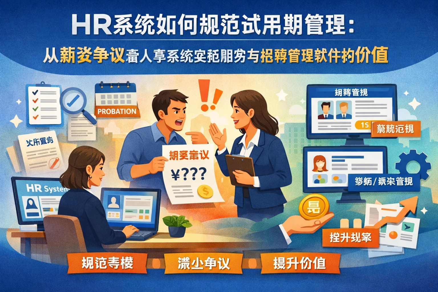 HR系统如何规范试用期管理:从薪资争议看人事系统实施服务与招聘管理软件的价值