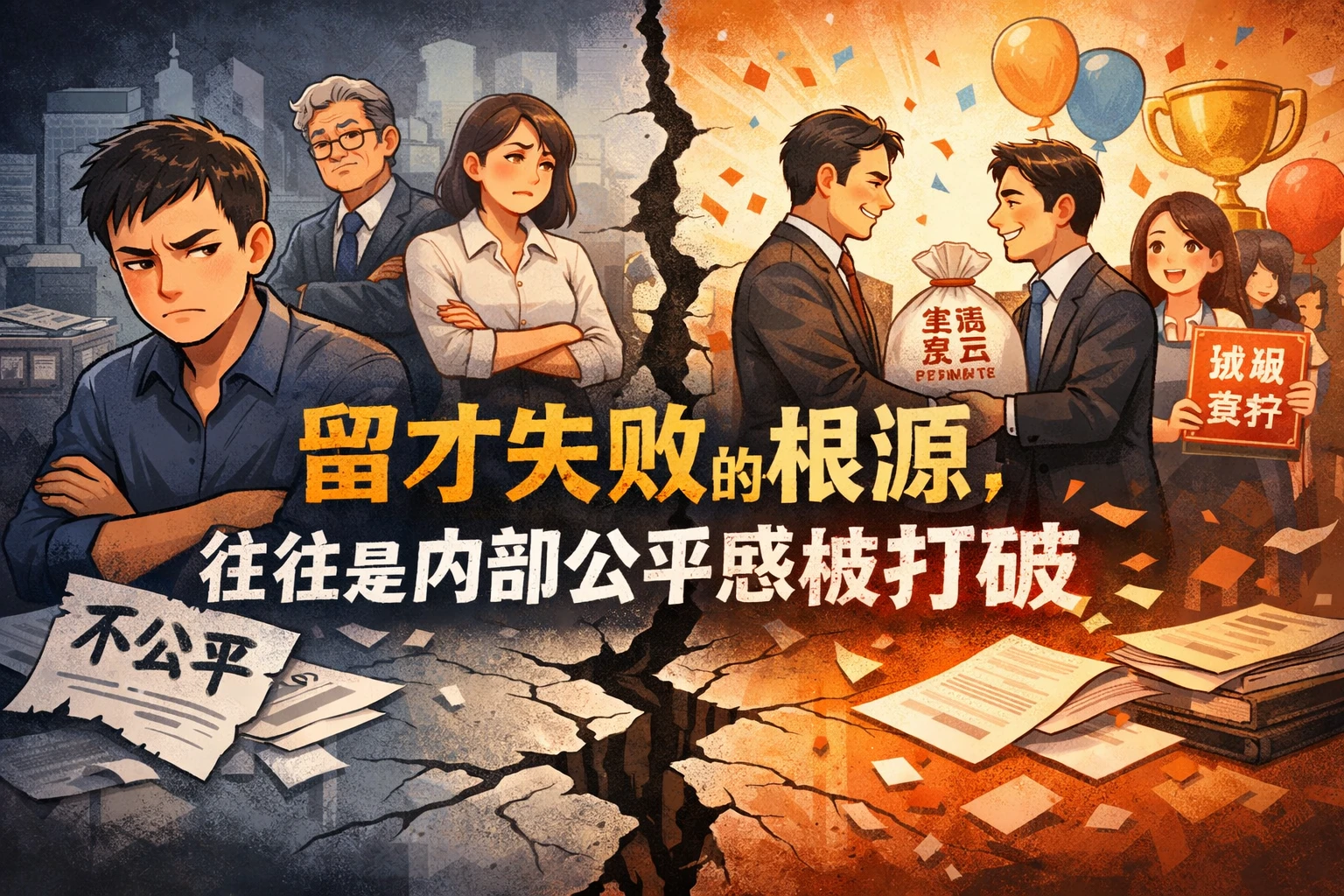 留才失败的根源，往往是内部公平感被打破
