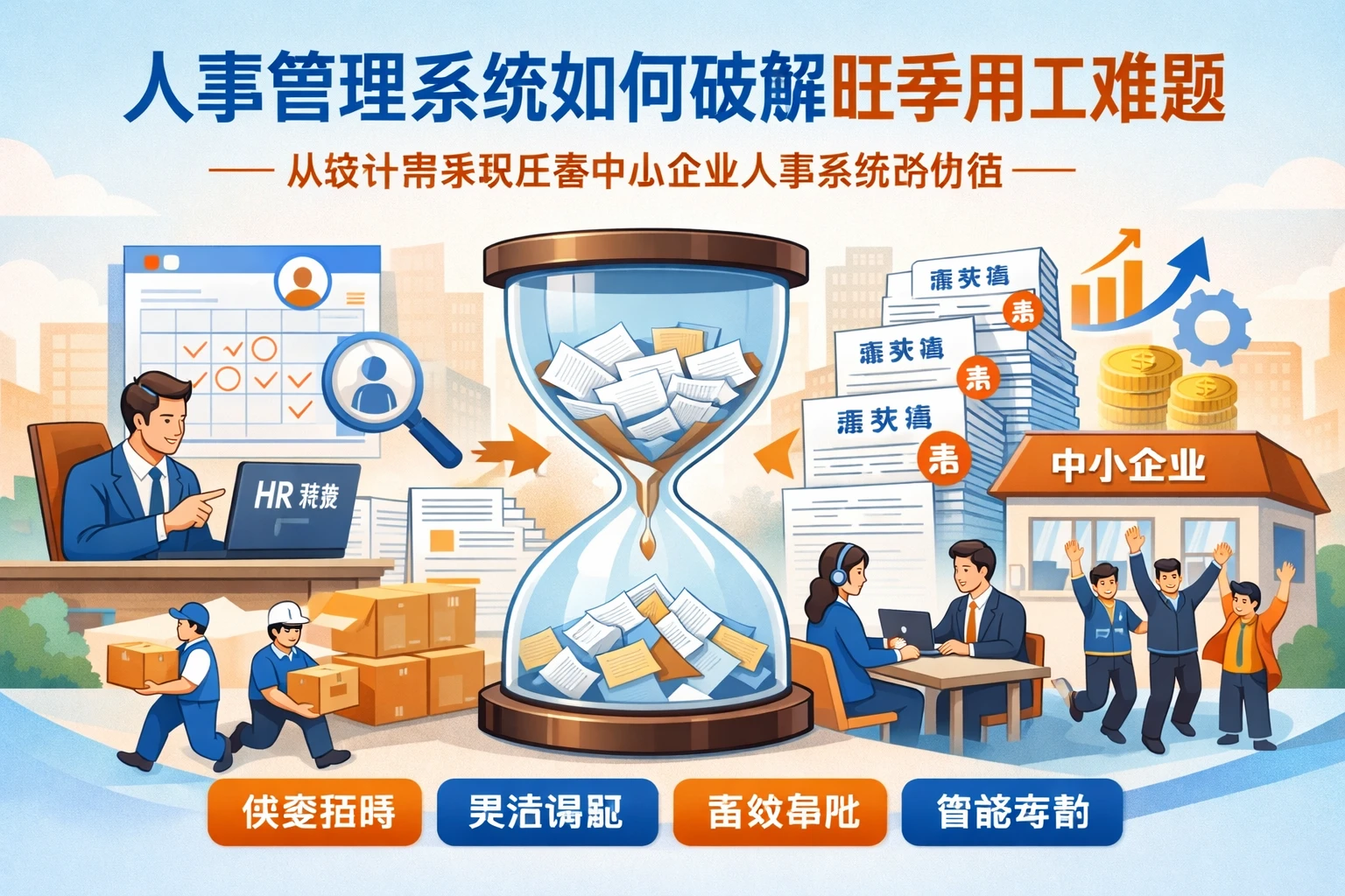 人事管理系统如何破解旺季用工难题——从设计需求积压看中小企业人事系统的价值