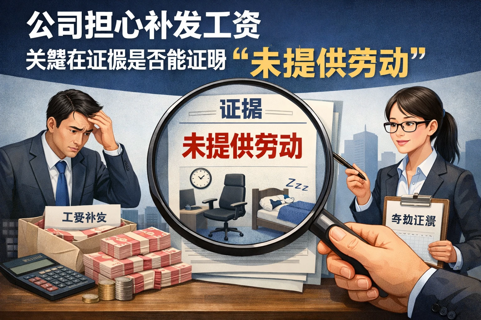 公司担心补发工资，关键在证据是否能证明“未提供劳动”