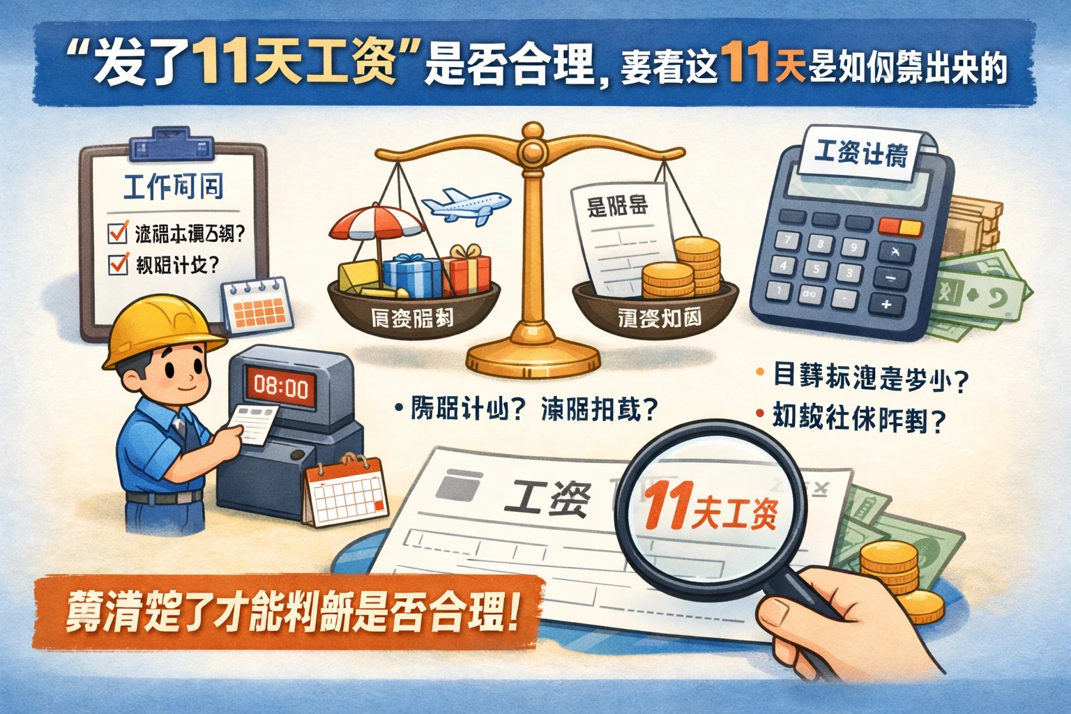 “发了11天工资”是否合理,要看这11天是如何算出来的