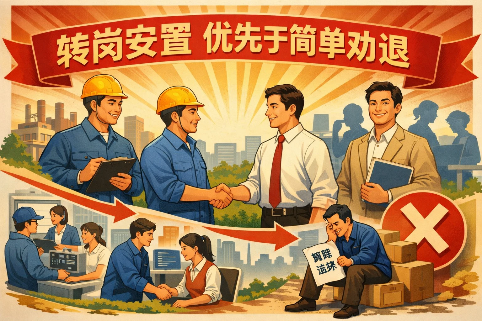 转岗安置优先于简单劝退