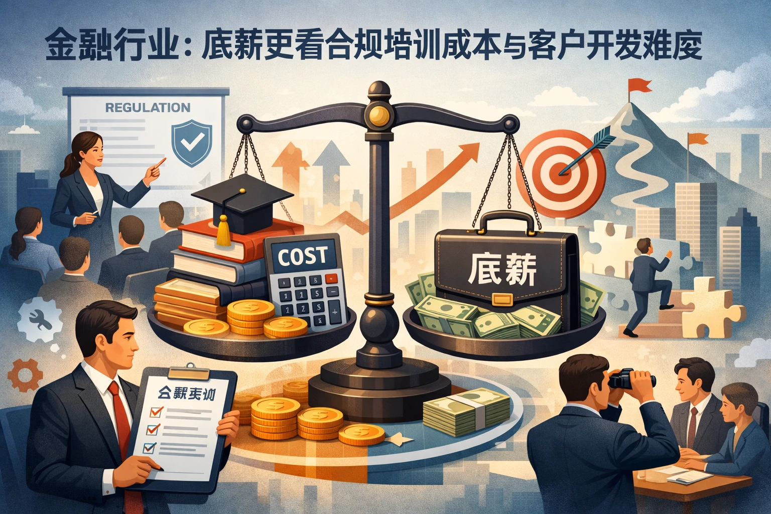 金融行业：底薪更看合规培训成本与客户开发难度