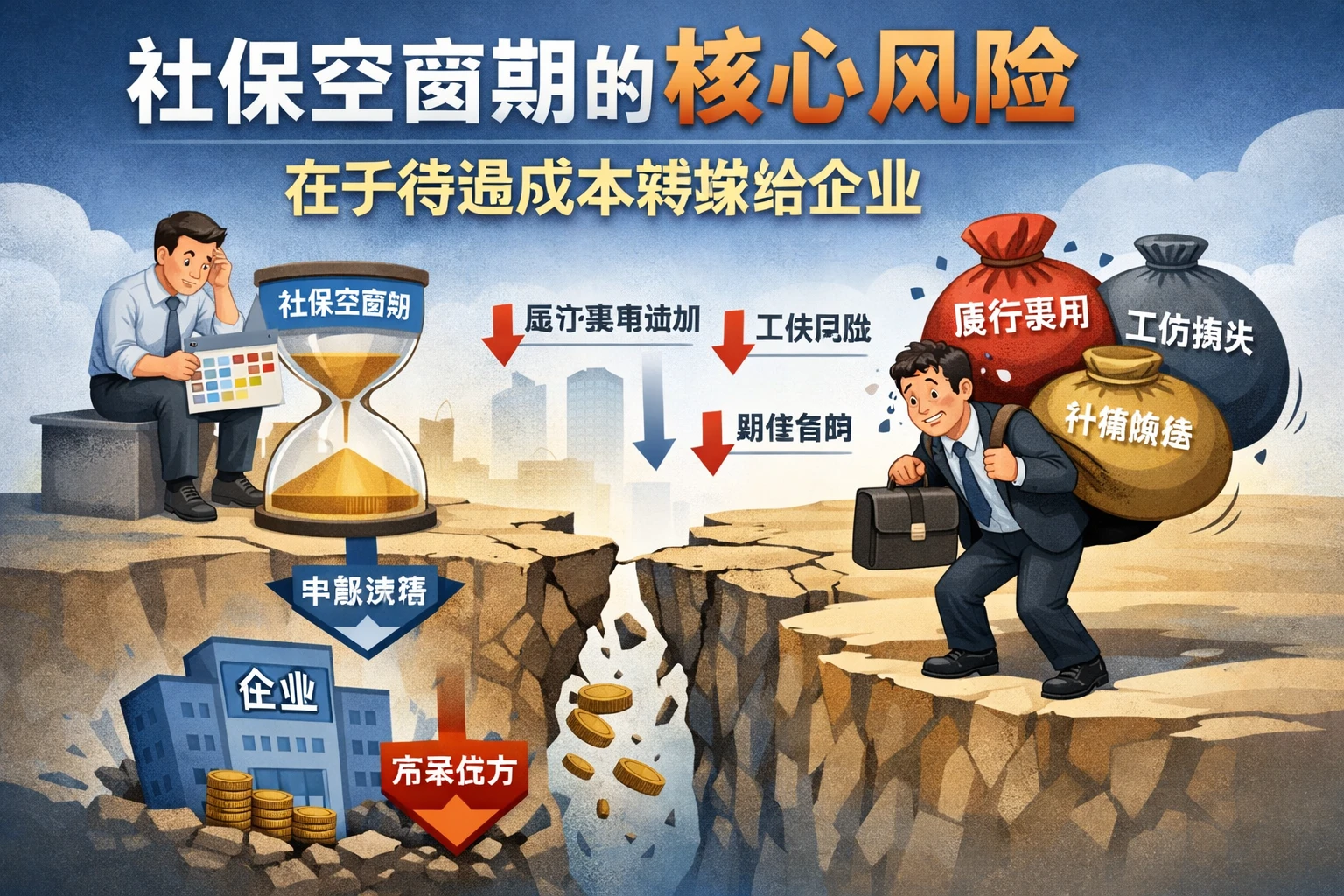 社保空窗期的核心风险，在于待遇成本转嫁给企业