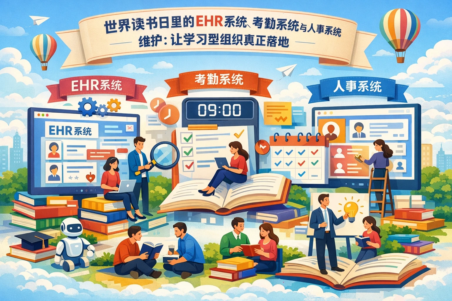 世界读书日里的ehr系统、考勤系统与人事系统维护：让学习型组织真正落地