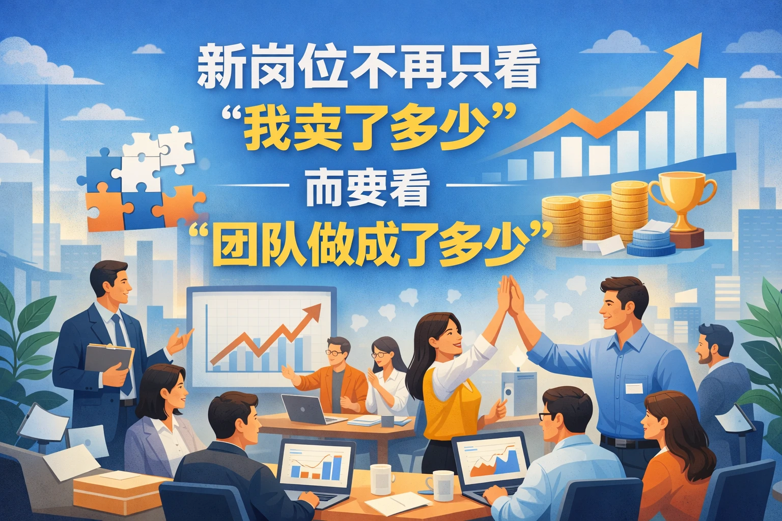 新岗位不再只看“我卖了多少”，而要看“团队做成了多少”