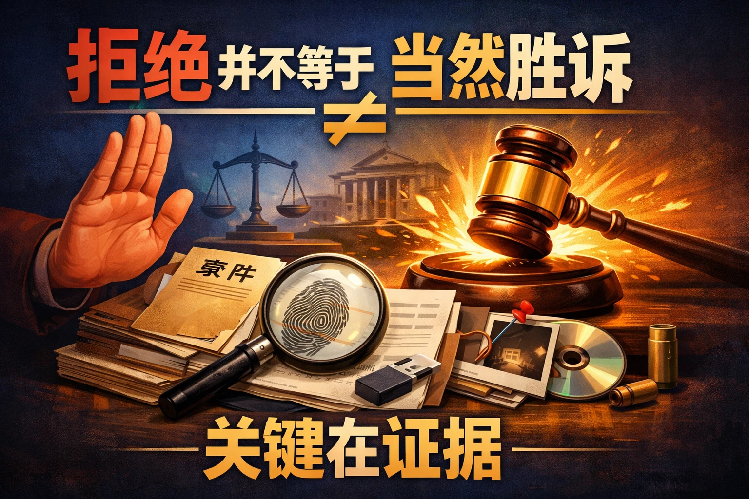 拒绝并不等于当然胜诉，关键在证据