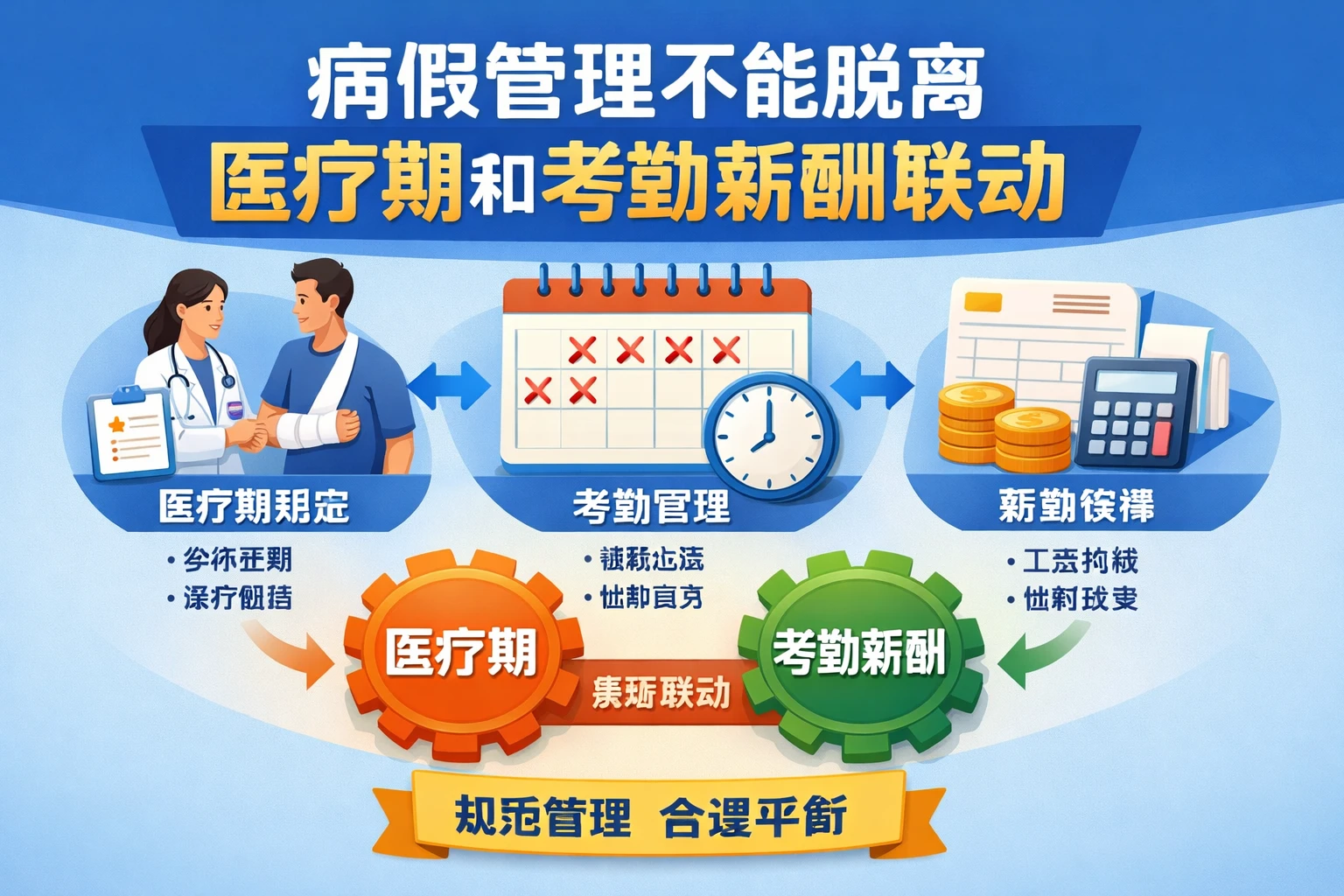 病假管理不能脱离医疗期和考勤薪酬联动