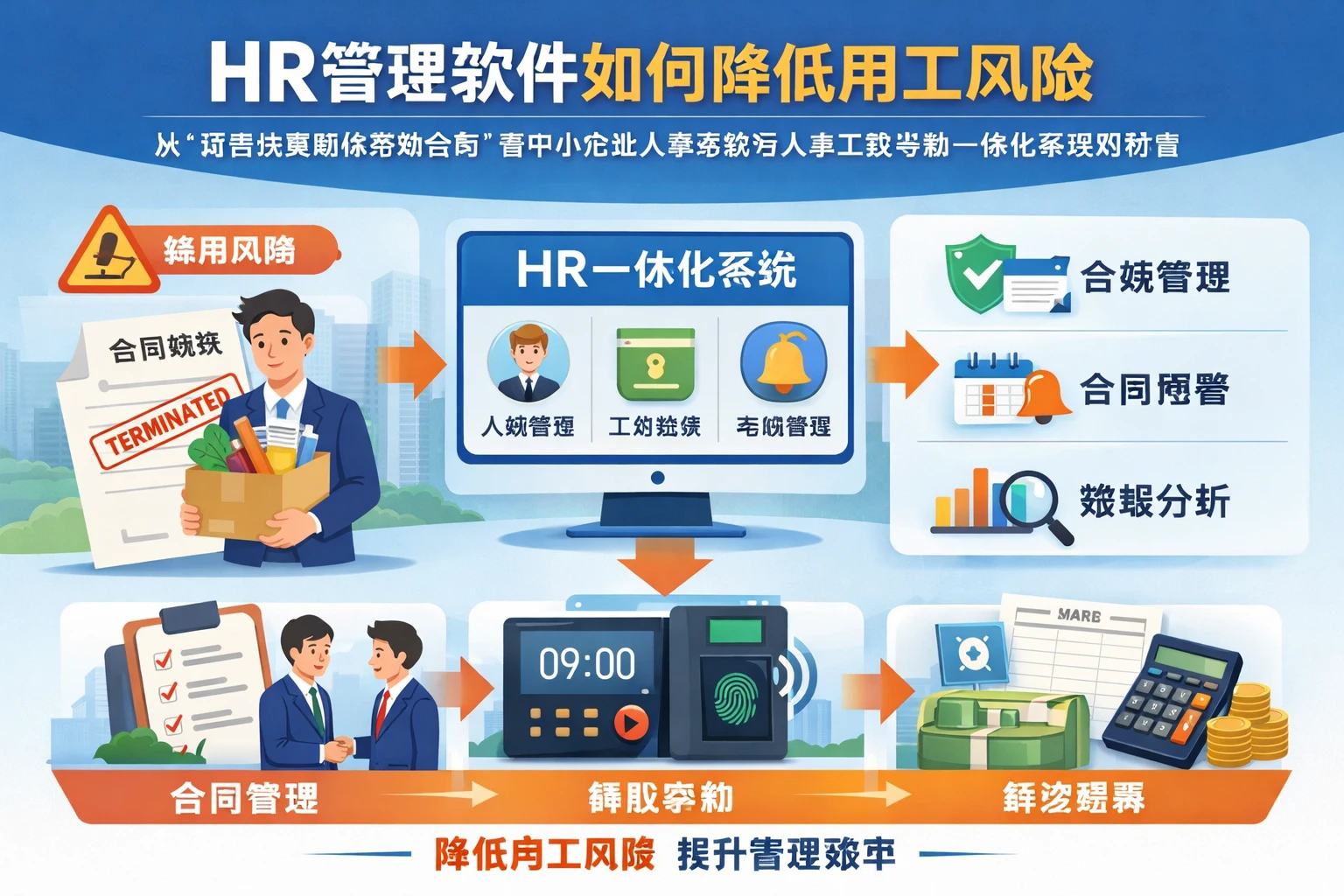 HR管理软件如何降低用工风险：从“项目结束解除劳动合同”看中小企业人事系统与人事工资考勤一体化系统的价值