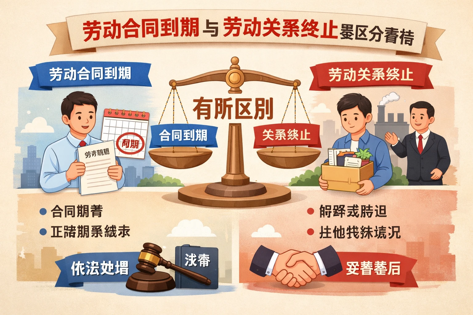 劳动合同到期与劳动关系终止要区分看待